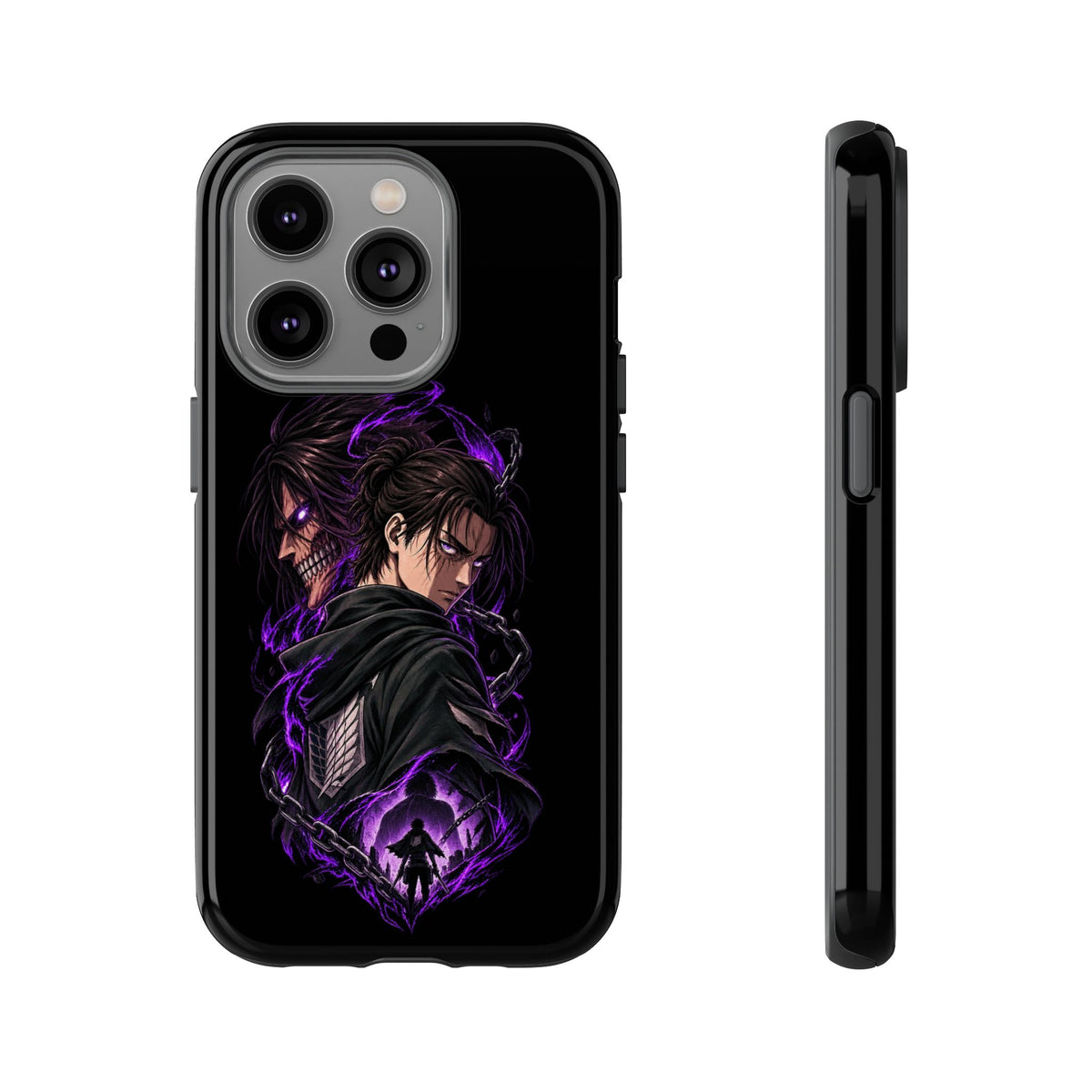 Anime Eren Yeager Dark Purple Aura Phone Case