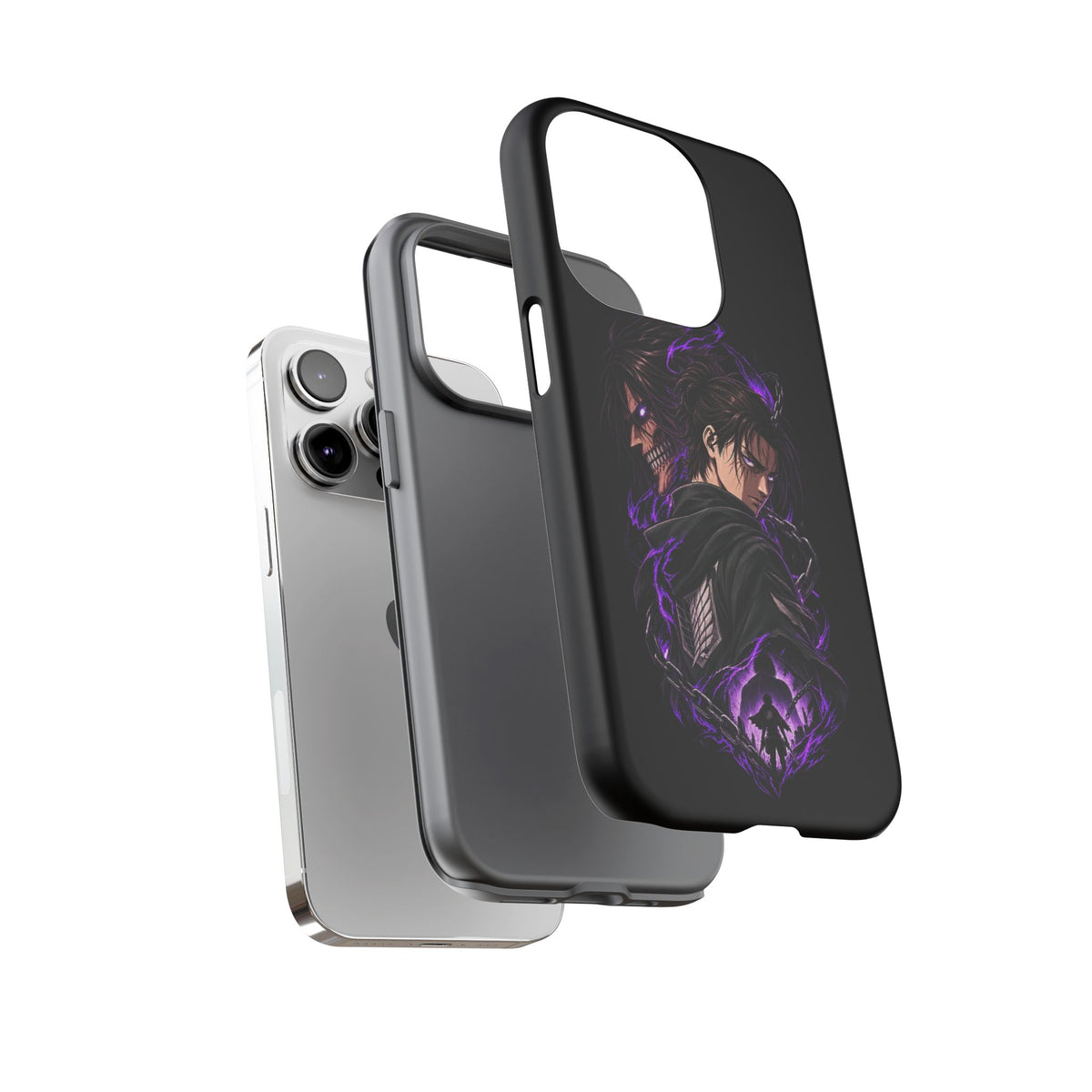 Anime Eren Yeager Dark Purple Aura Phone Case