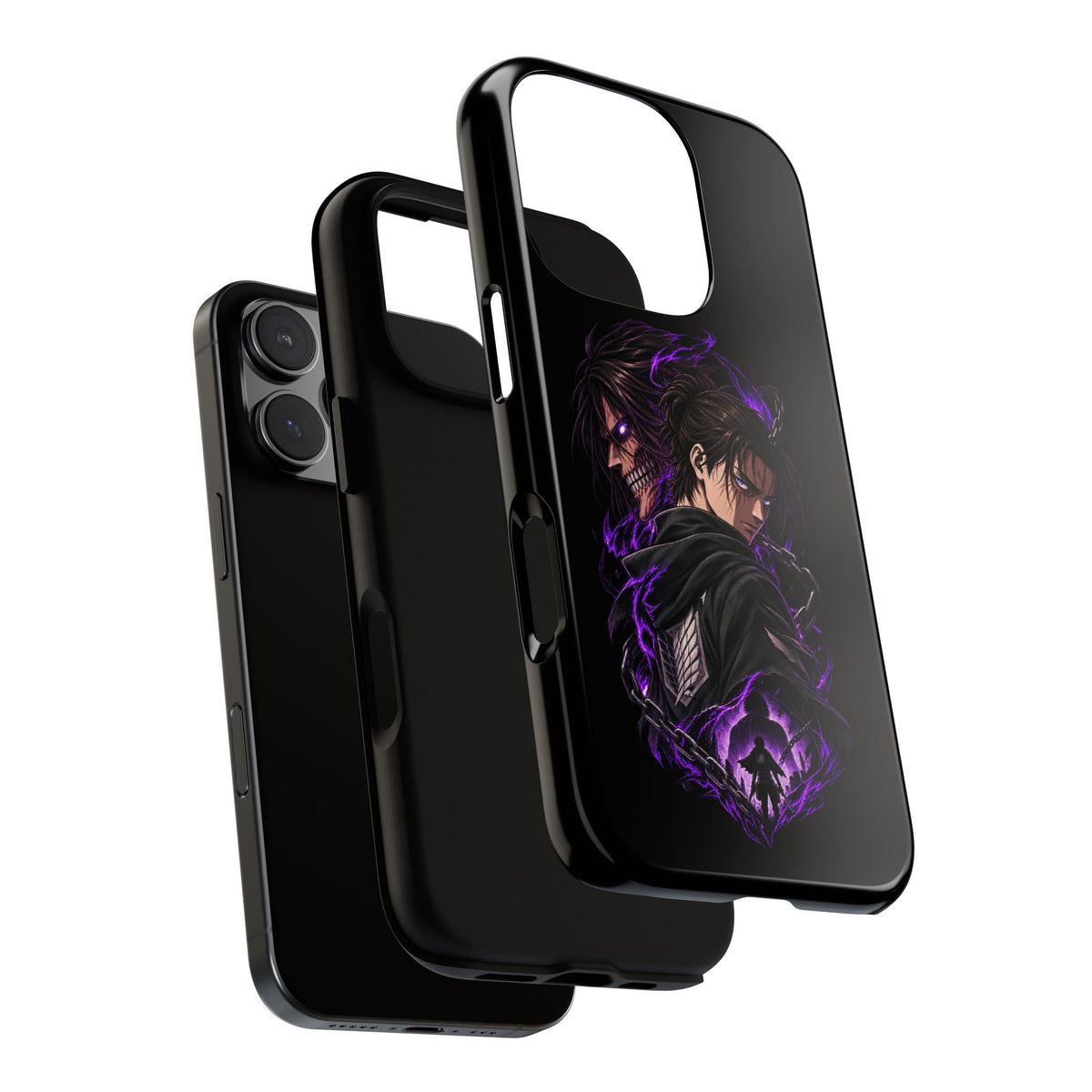 Anime Eren Yeager Dark Purple Aura Phone Case