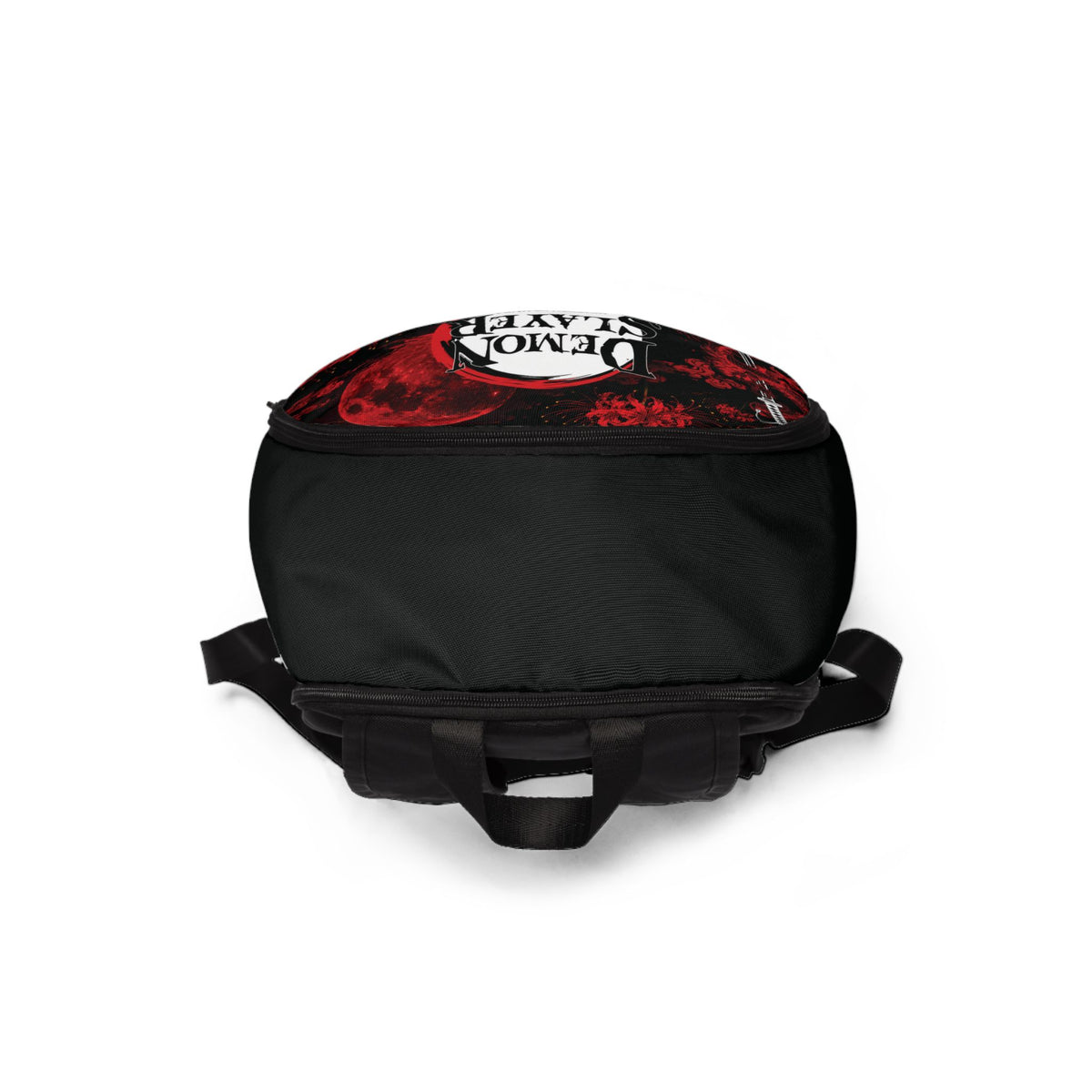 Demon Slayer Anime Backpack – Red Moon & Character Eyes School Bag