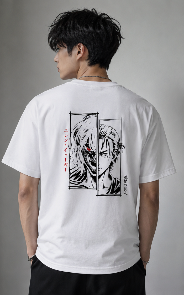 Eren Yeager "Attack On Titan" Back-Print Anime T-Shirt