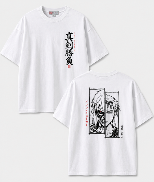 Eren Yeager "Attack On Titan" Back-Print Anime T-Shirt