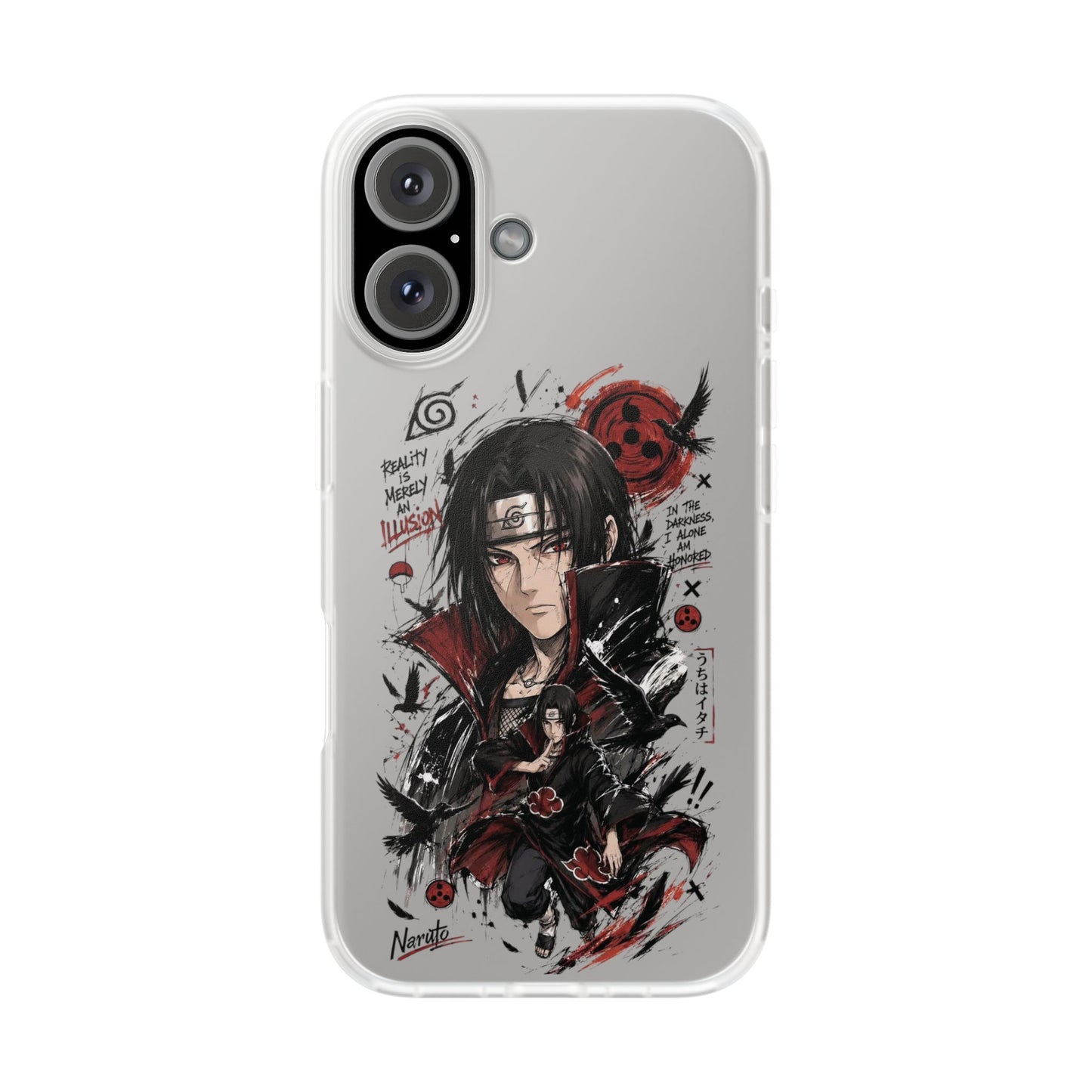Itachi Uchiha Anime Phone Case - Naruto Akatsuki Art Flexible iPhone Cover