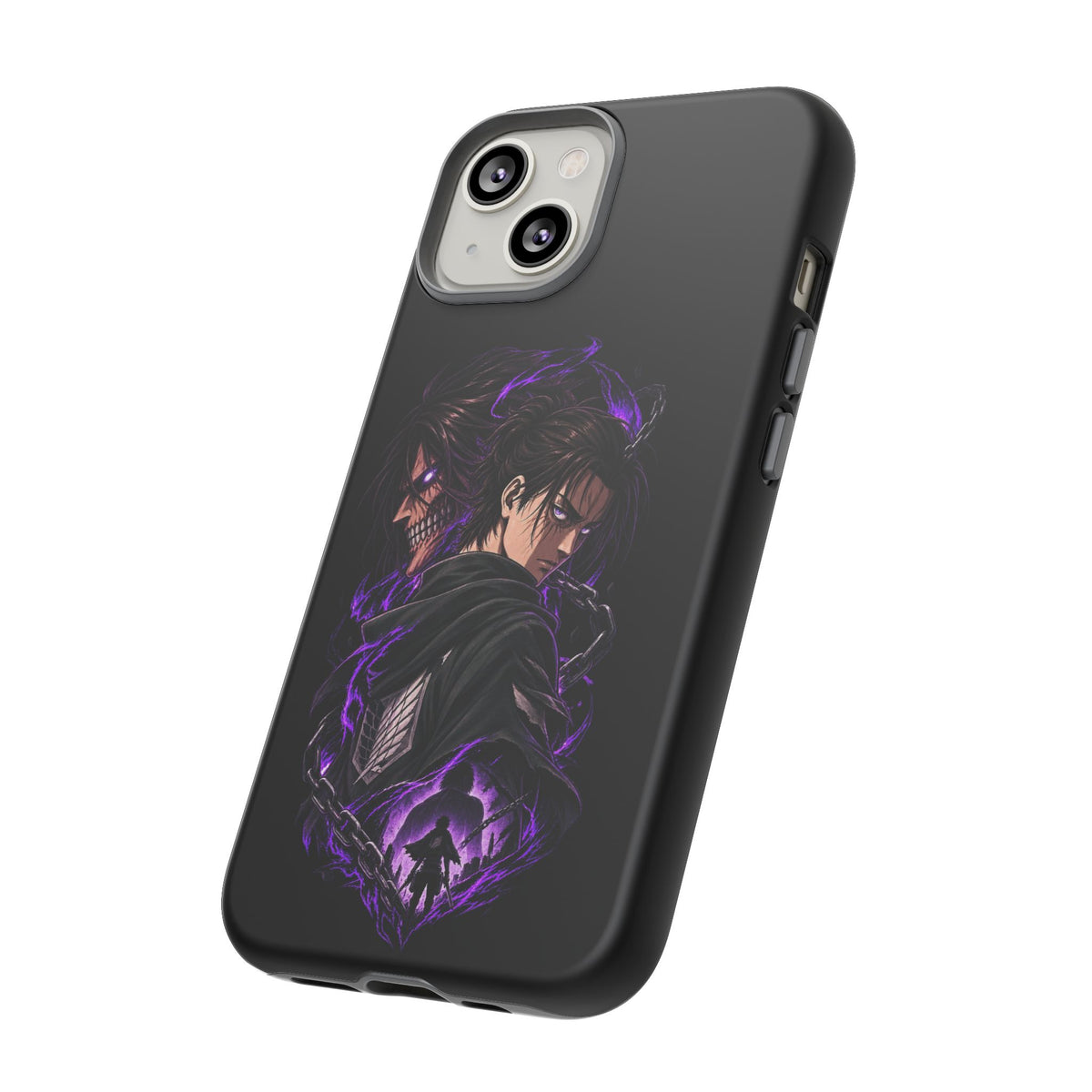 Anime Eren Yeager Dark Purple Aura Phone Case