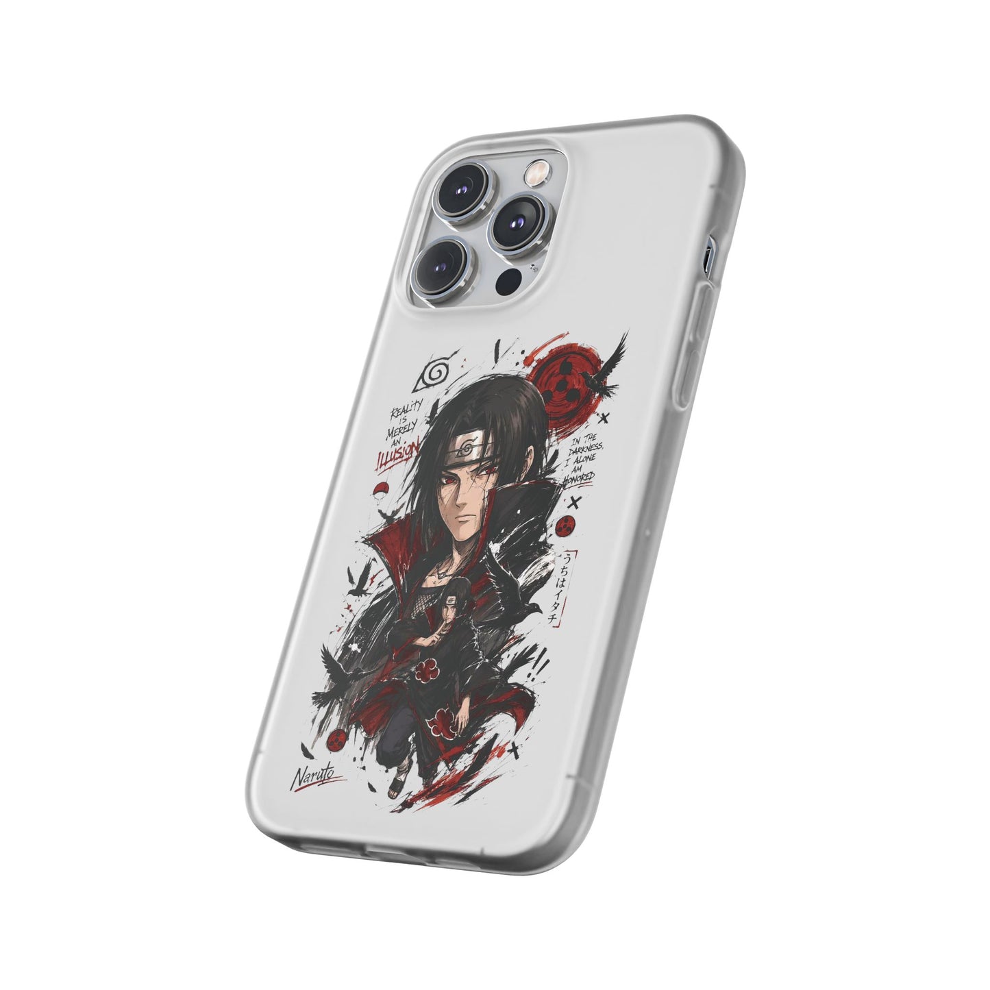 Itachi Uchiha Anime Phone Case - Naruto Akatsuki Art Flexible iPhone Cover