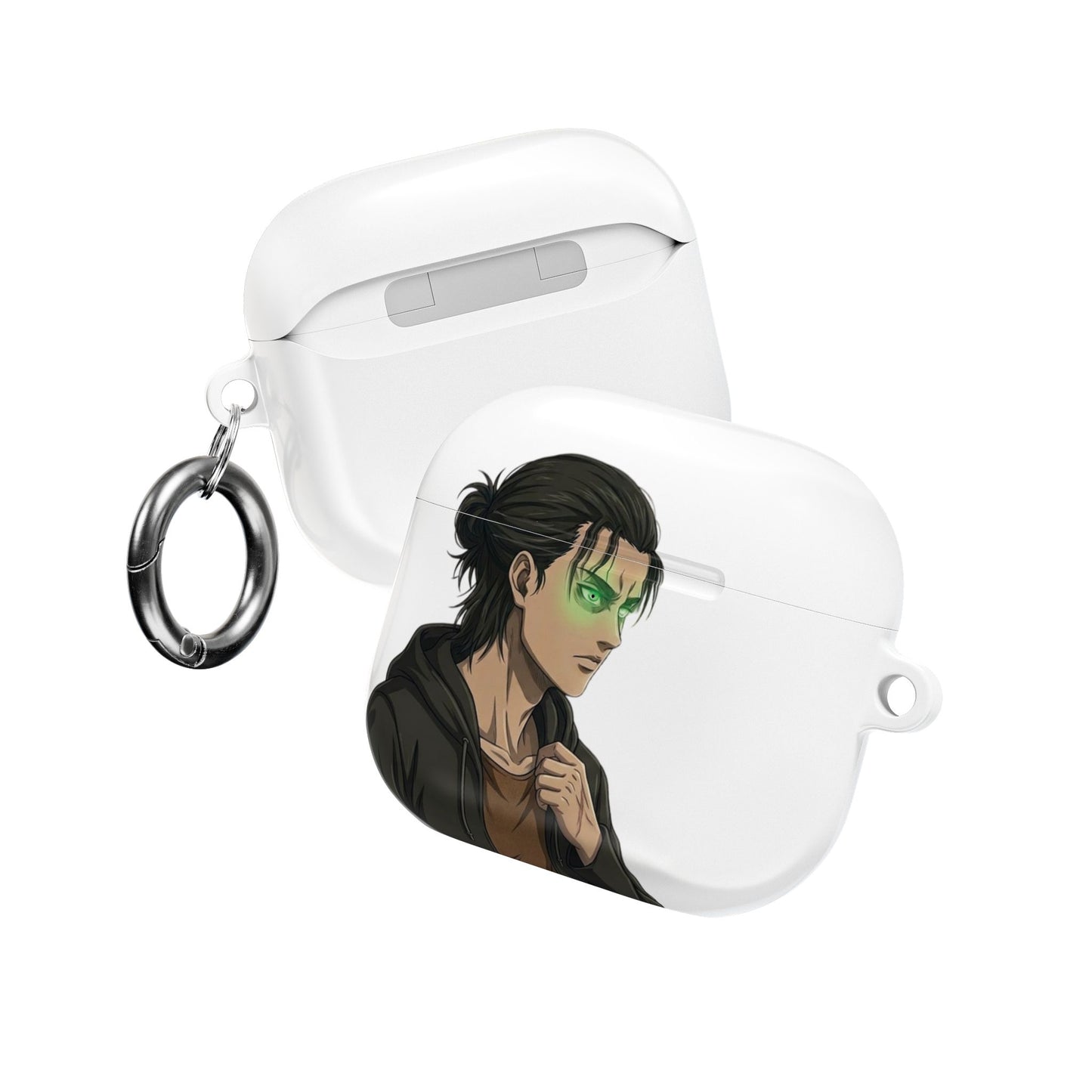 Anime-Eyes AirPod Case — Green Glare Character Protective Cover
