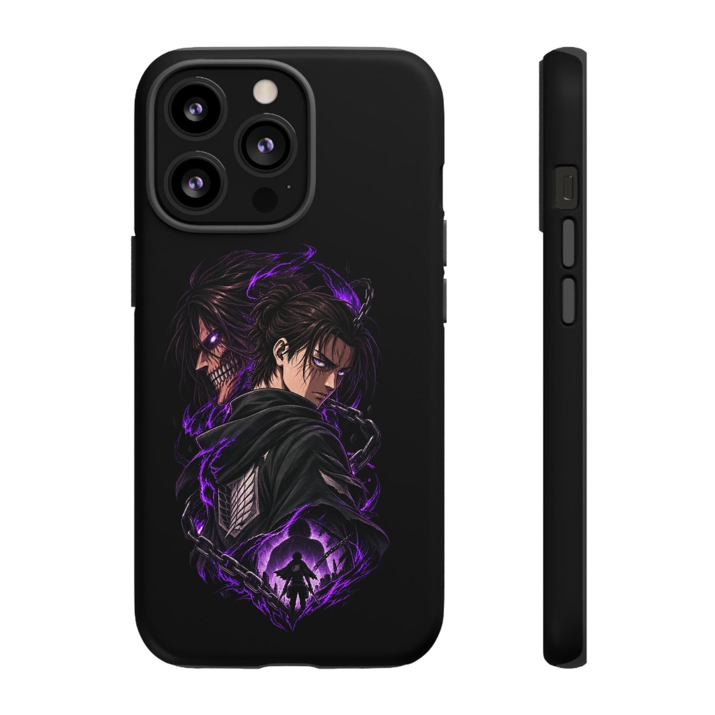 Anime Eren Yeager Dark Purple Aura Phone Case