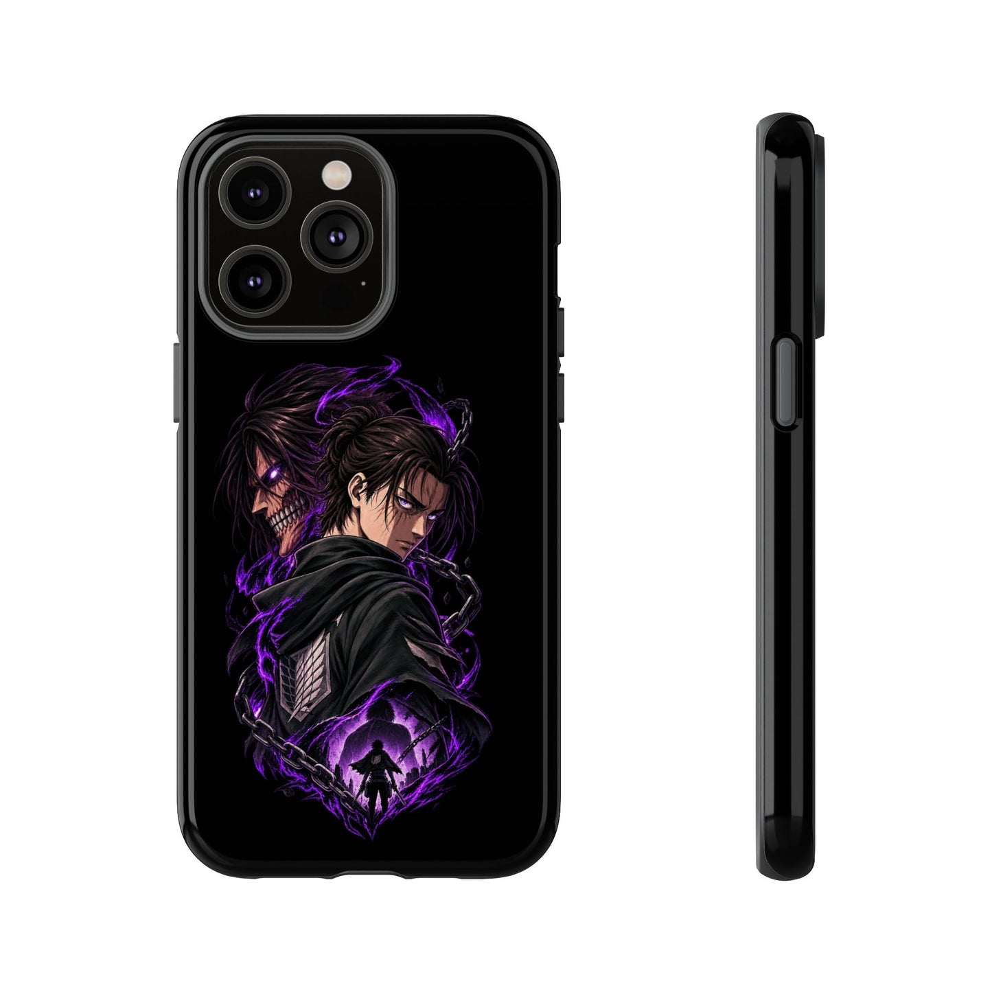 Anime Eren Yeager Dark Purple Aura Phone Case