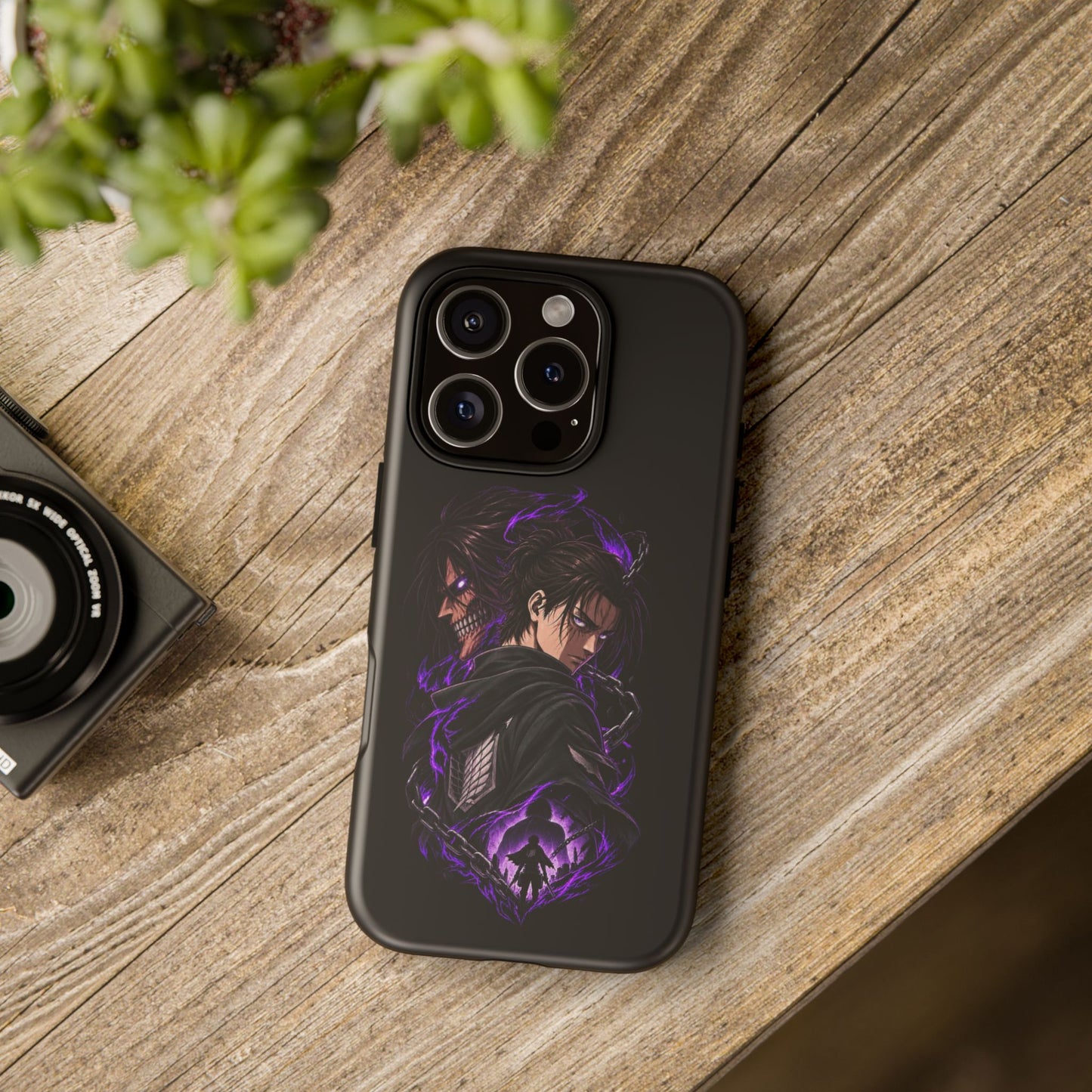 Anime Eren Yeager Dark Purple Aura Phone Case