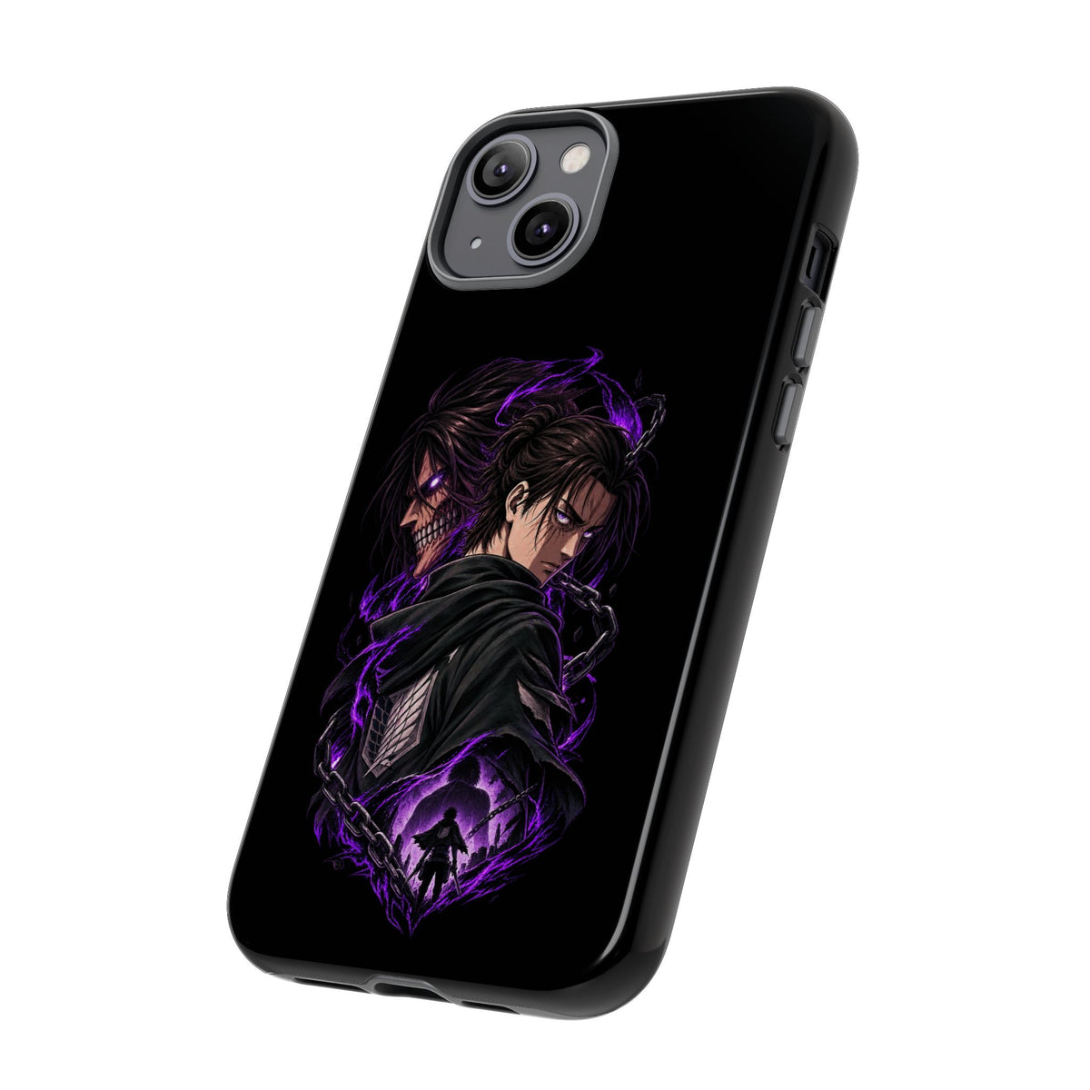 Anime Eren Yeager Dark Purple Aura Phone Case