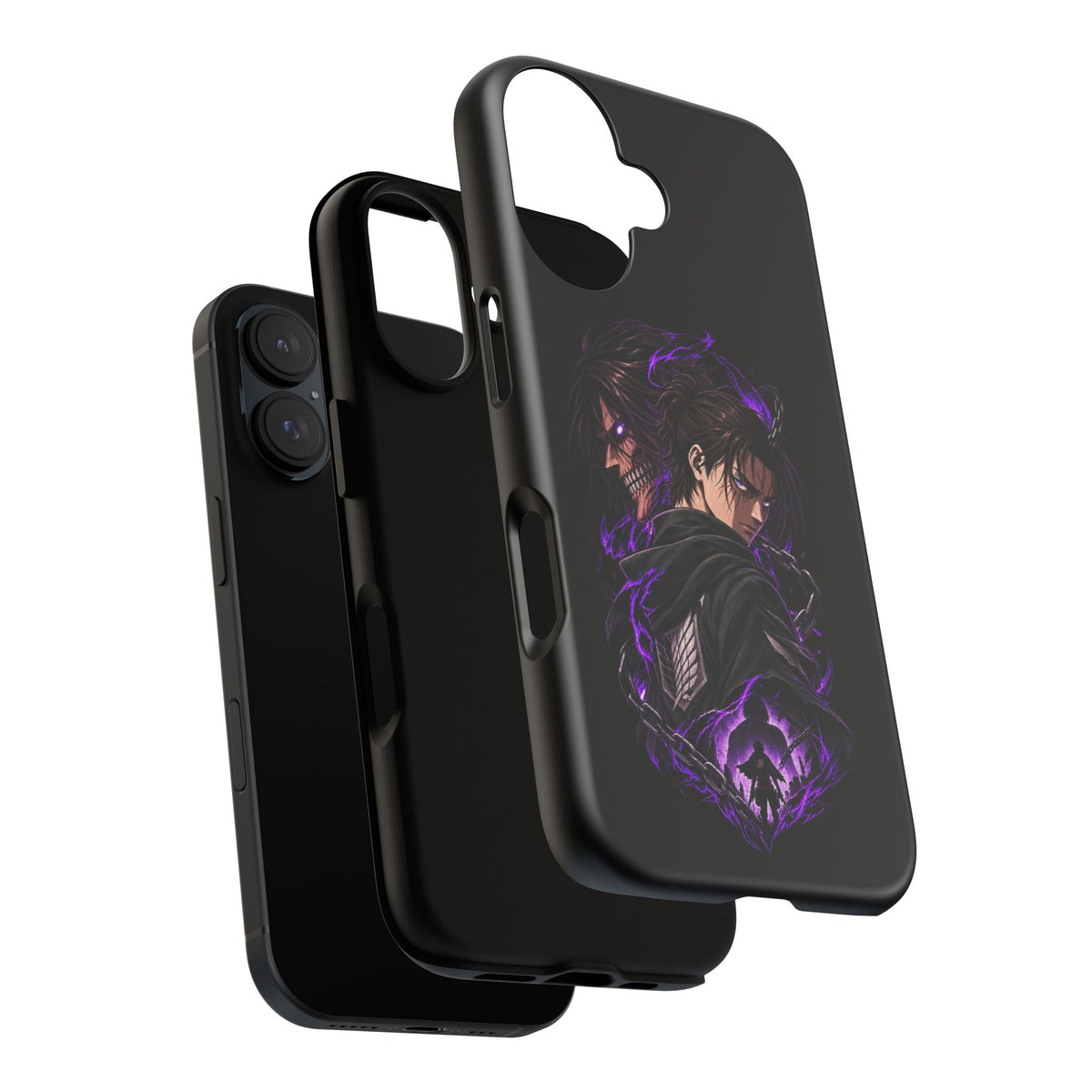 Anime Eren Yeager Dark Purple Aura Phone Case