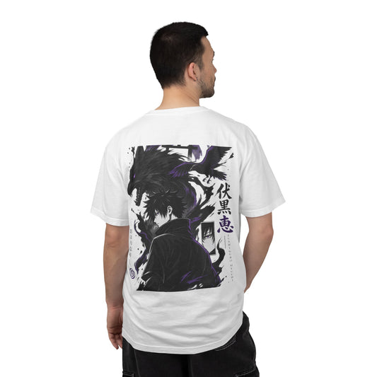 Anime Jujutsu Sorcerer Wolf Graphic T‑Shirt — Back Print with Japanese Text