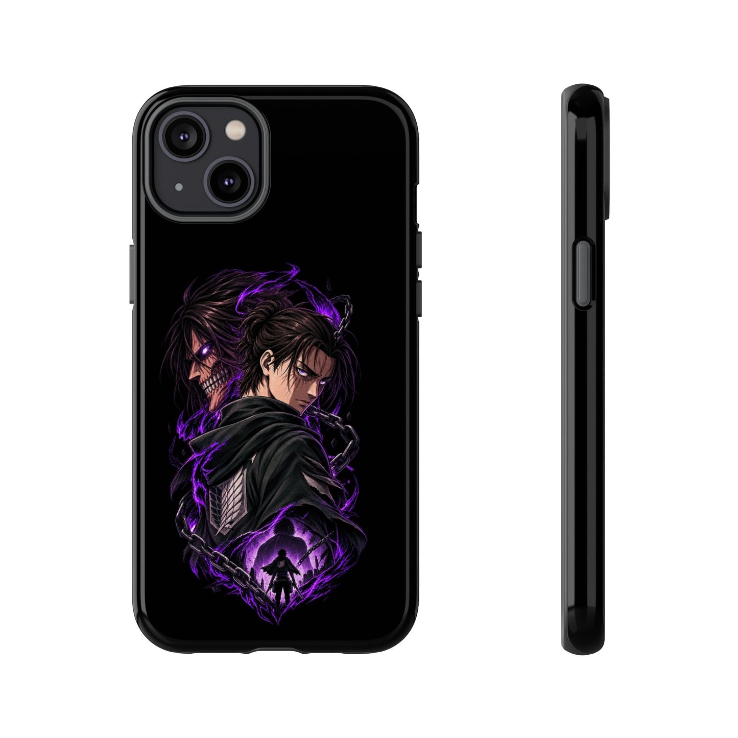 Anime Eren Yeager Dark Purple Aura Phone Case
