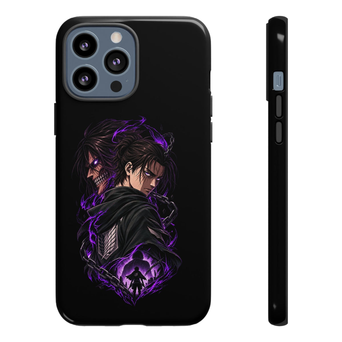 Anime Eren Yeager Dark Purple Aura Phone Case