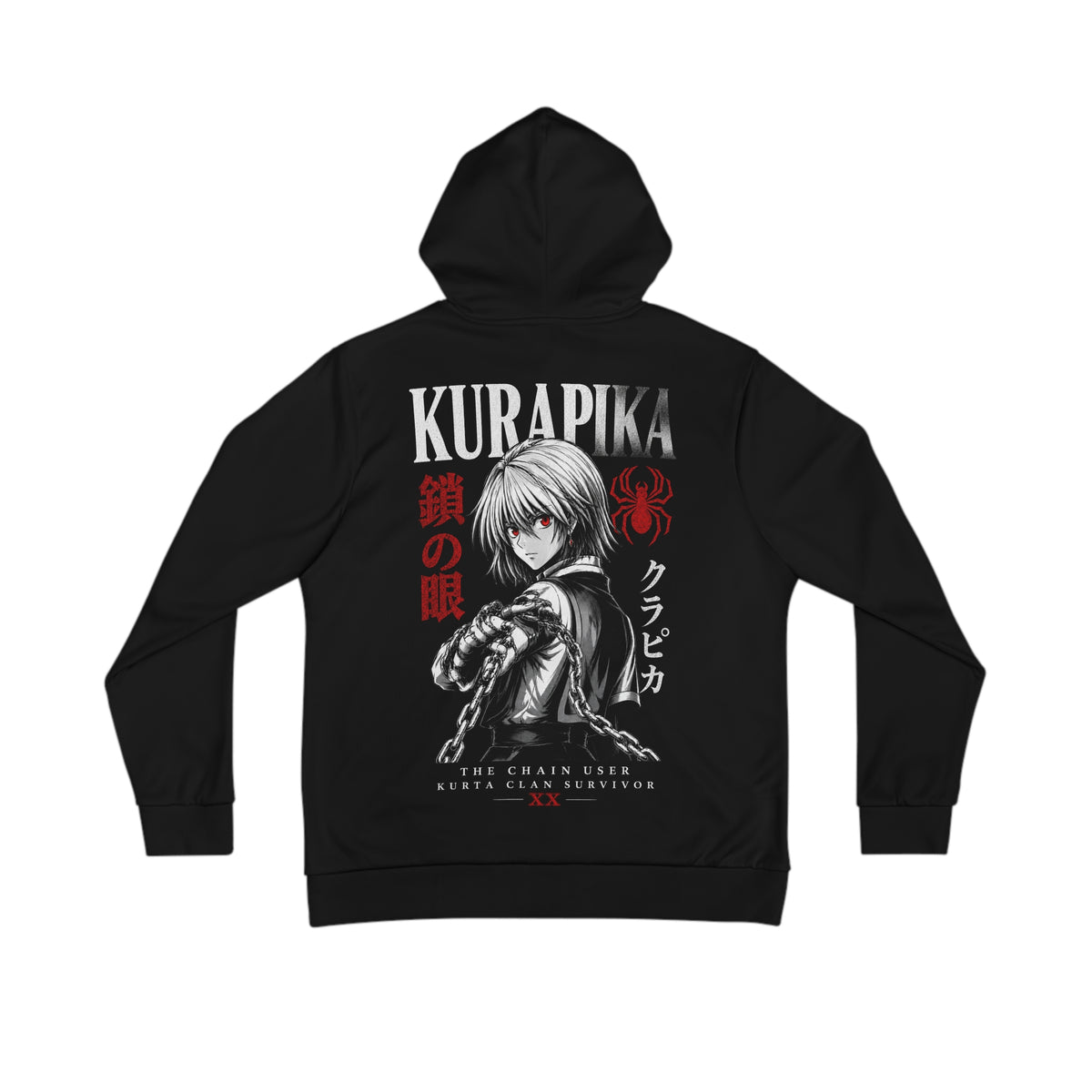 Kurapika Anime Hoodie — Chains & Scarlet Eyes Graphic Pullover