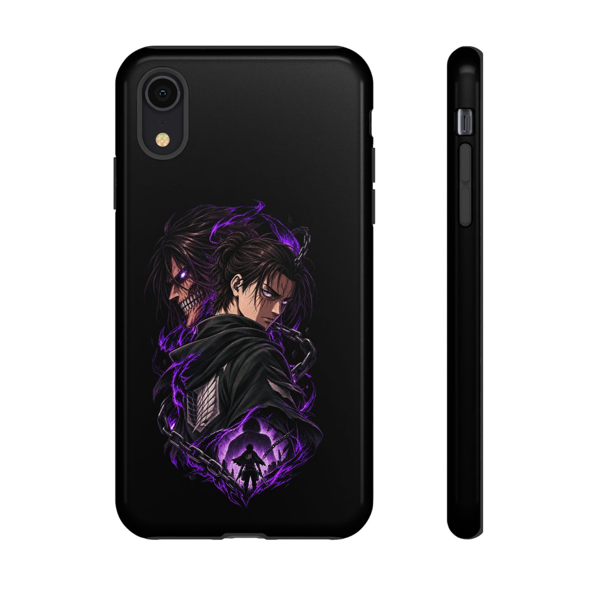 Anime Eren Yeager Dark Purple Aura Phone Case