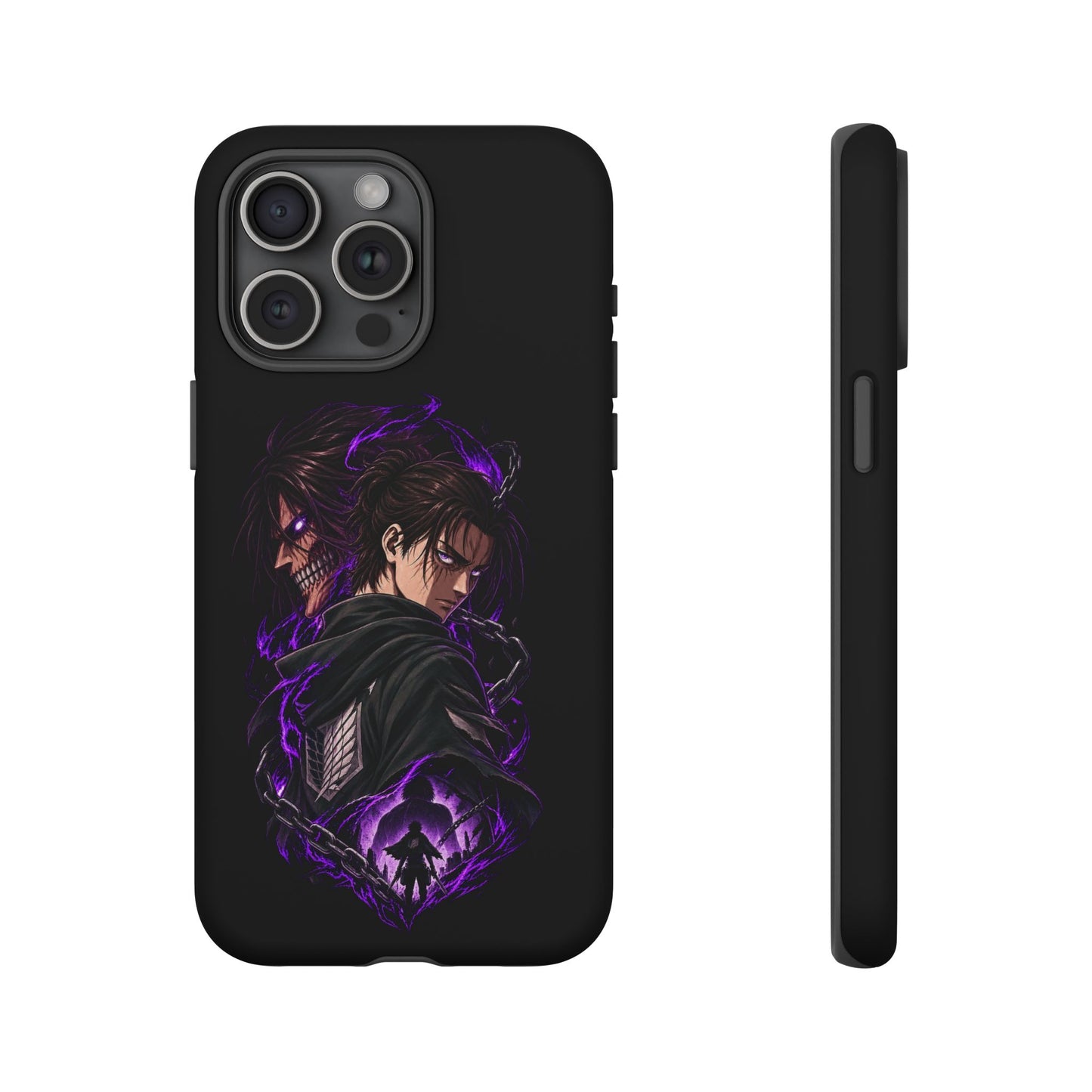Anime Eren Yeager Dark Purple Aura Phone Case