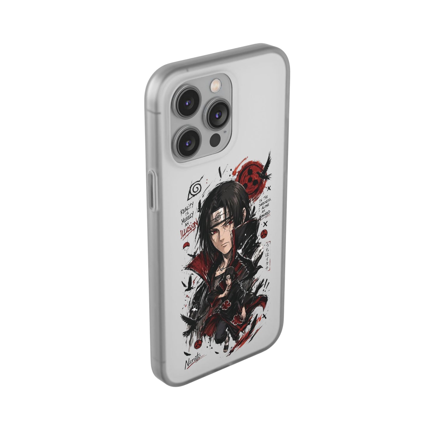Itachi Uchiha Anime Phone Case - Naruto Akatsuki Art Flexible iPhone Cover