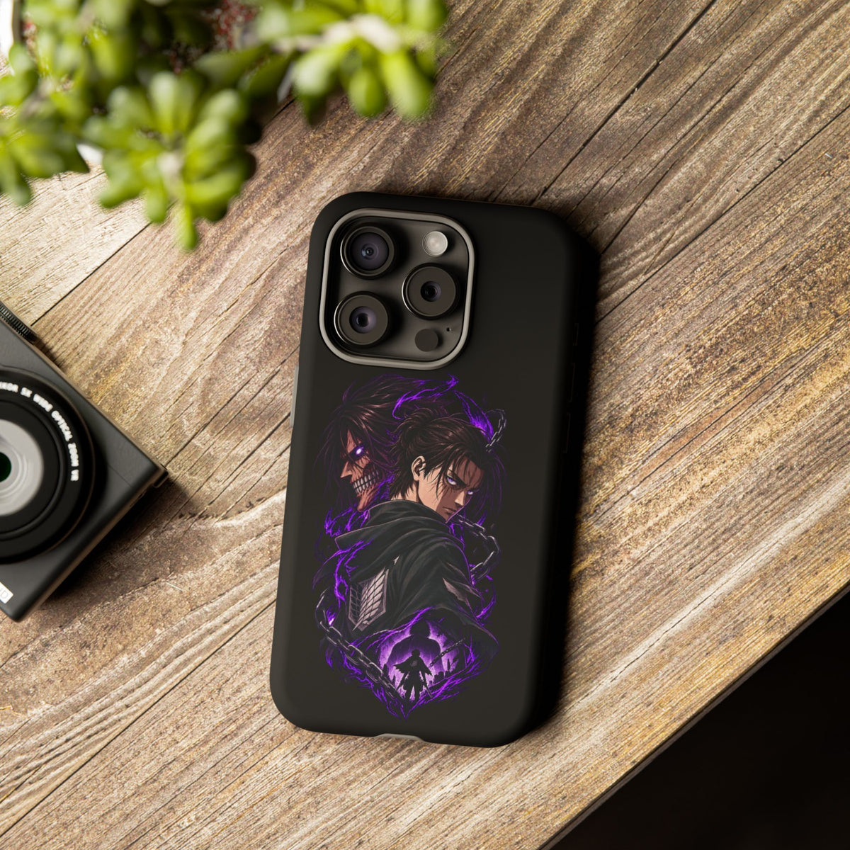 Anime Eren Yeager Dark Purple Aura Phone Case
