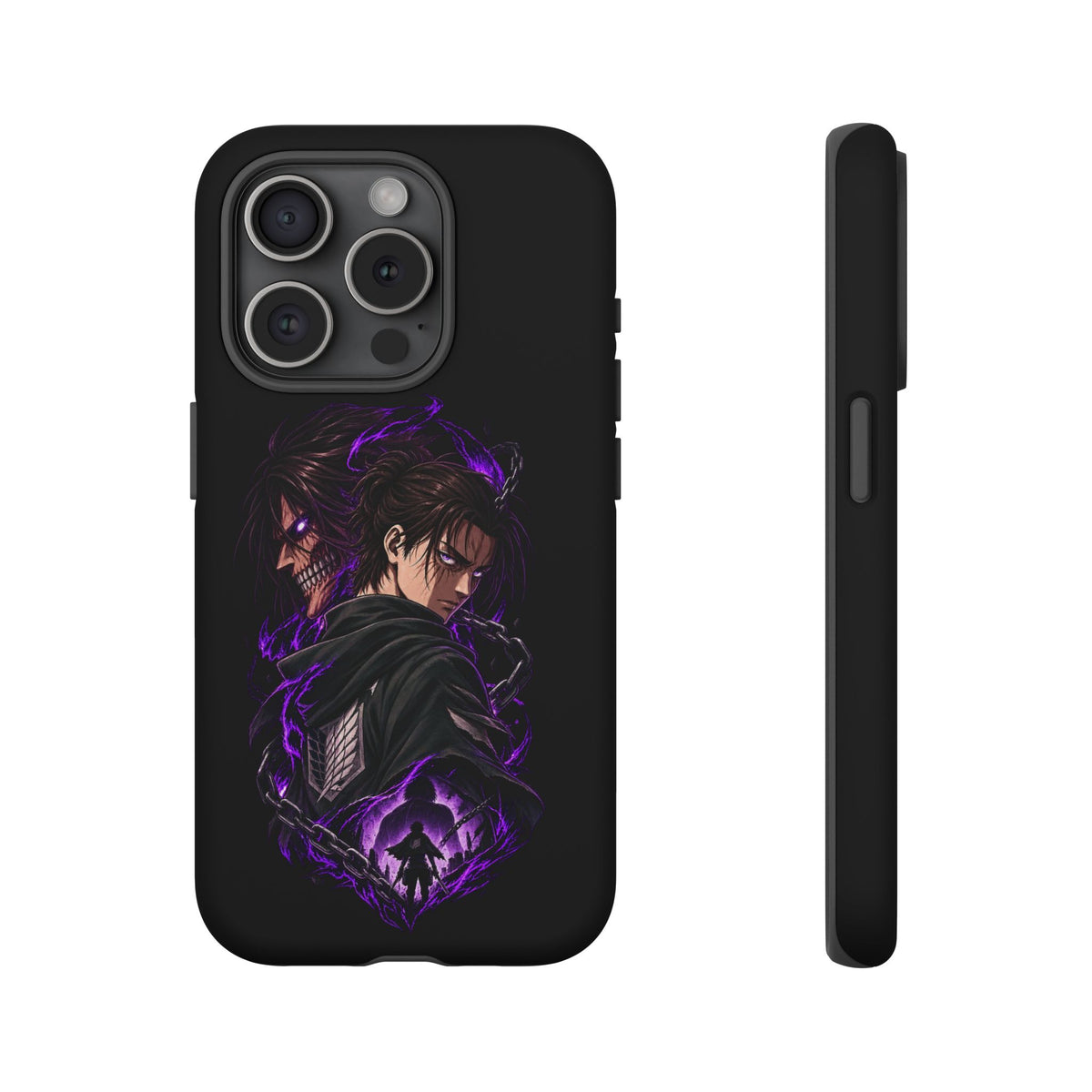 Anime Eren Yeager Dark Purple Aura Phone Case