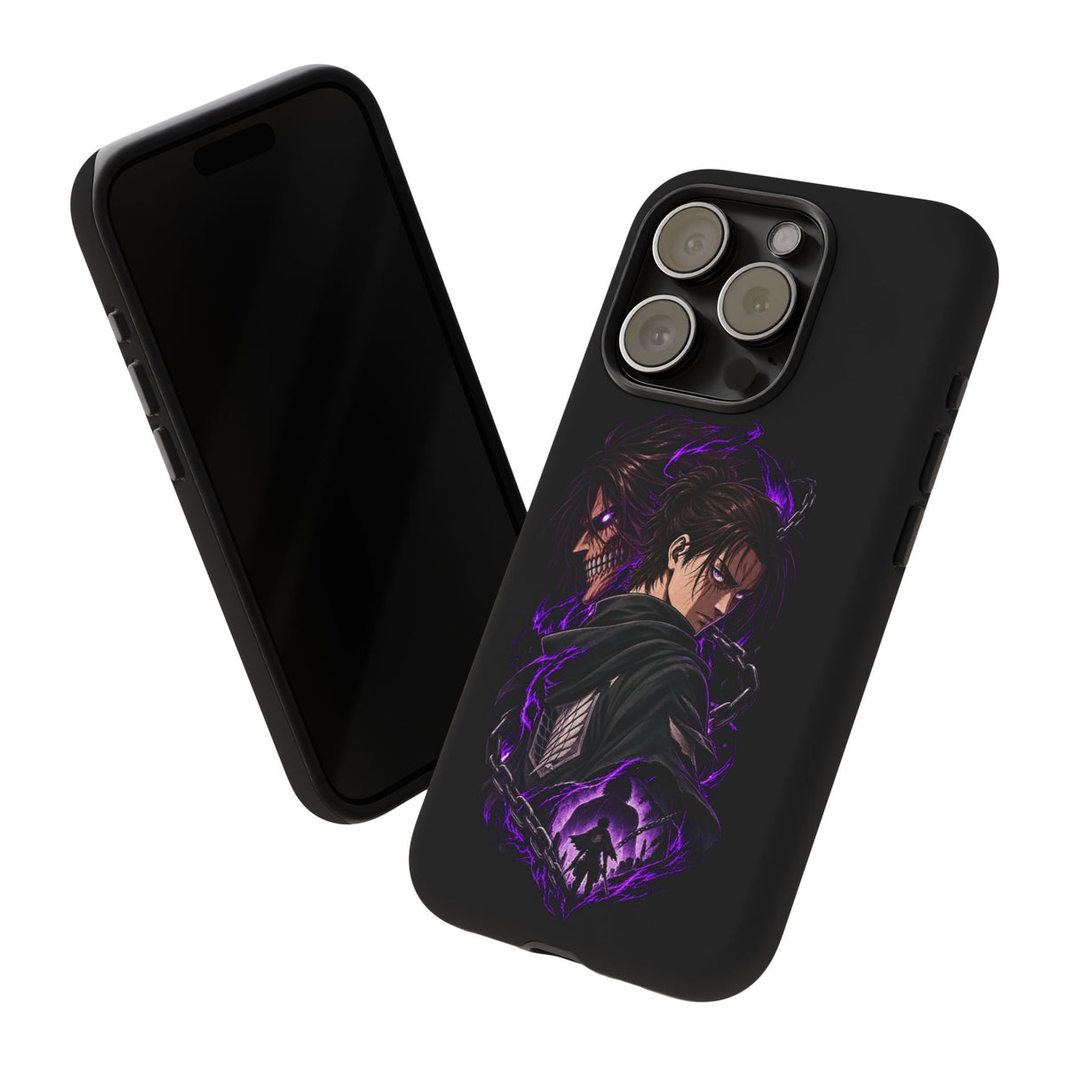 Anime Eren Yeager Dark Purple Aura Phone Case