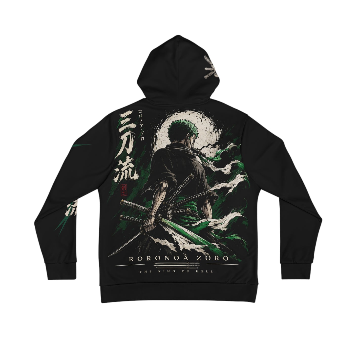 Roronoa Zoro Samurai Hoodie — Anime Sword Art Graphic Pullover