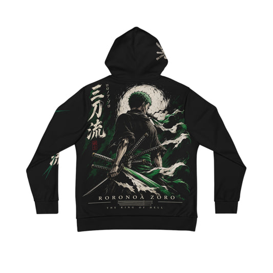 Roronoa Zoro Samurai Hoodie — Anime Sword Art Graphic Pullover