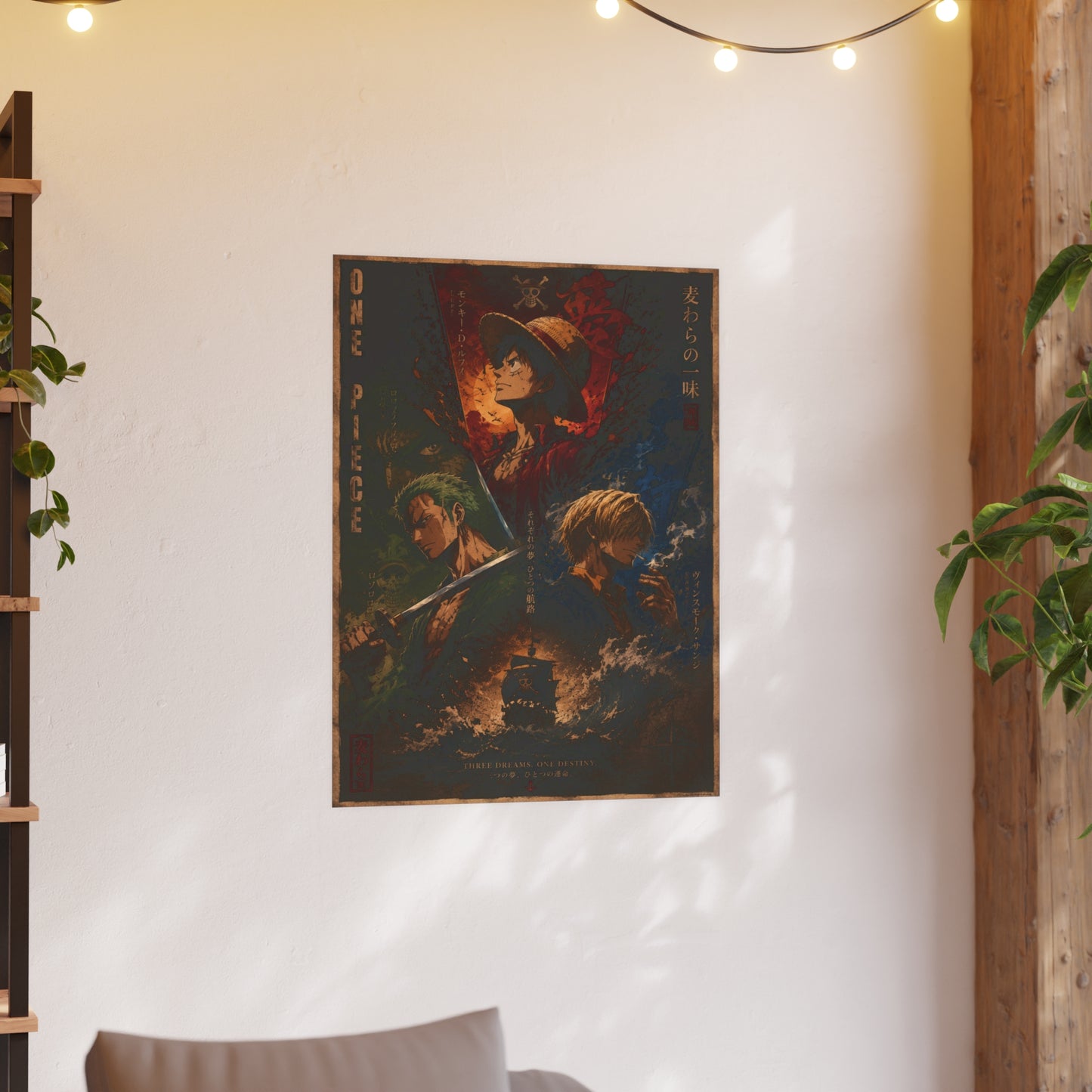 One Piece Pirate Crew Vintage Art Poster — Satin & Archival Matte