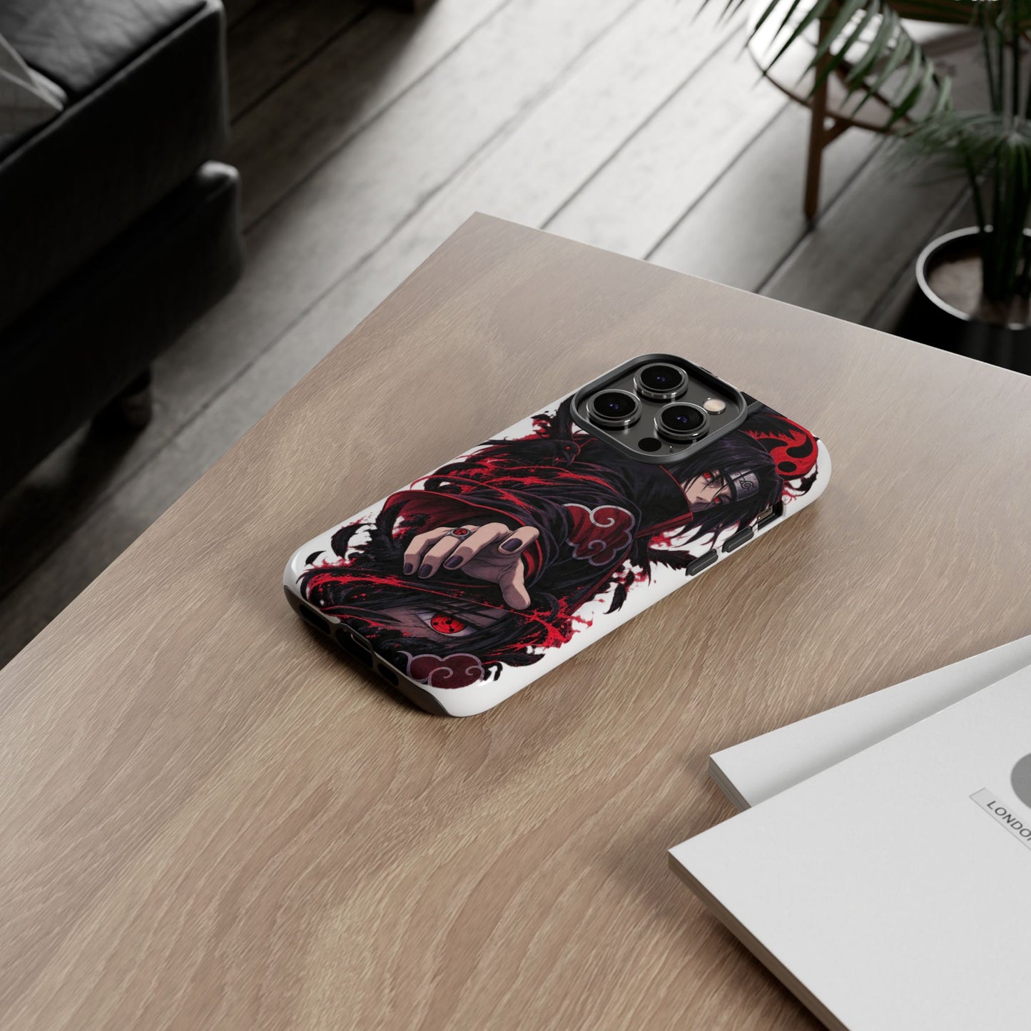 Itachi Uchiha Anime Phone Case — Akatsuki Sharingan Tough Case