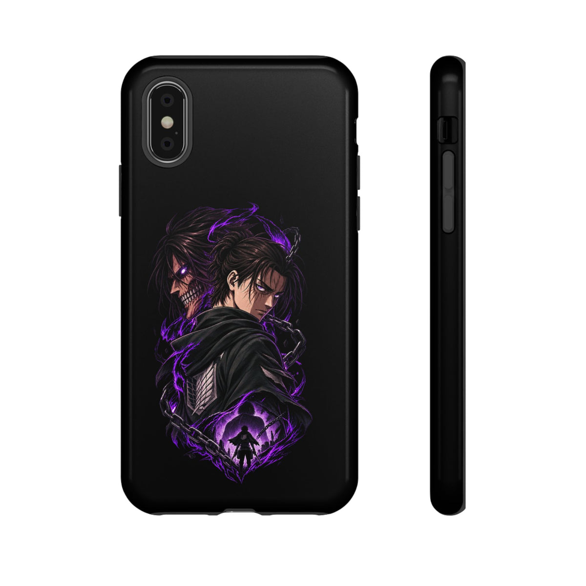 Anime Eren Yeager Dark Purple Aura Phone Case