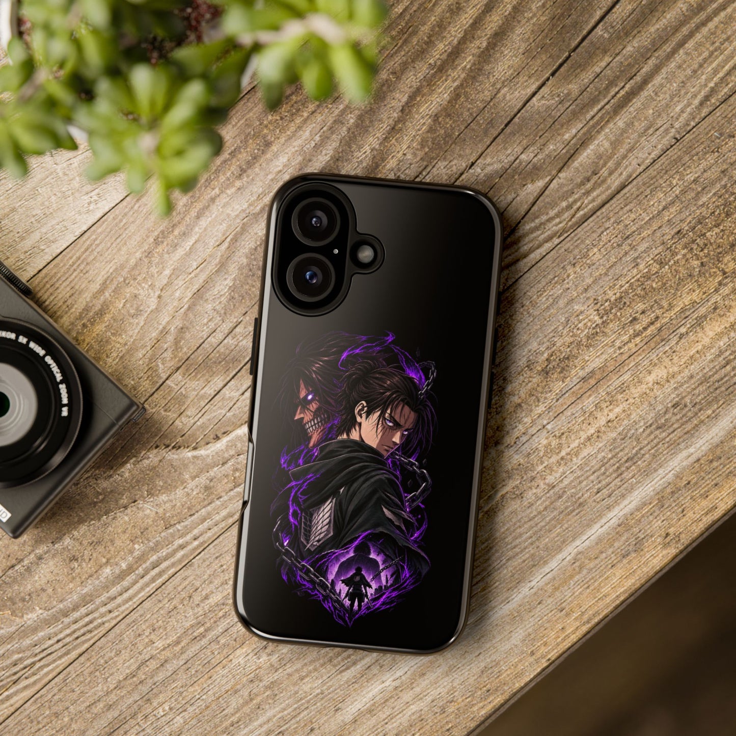 Anime Eren Yeager Dark Purple Aura Phone Case