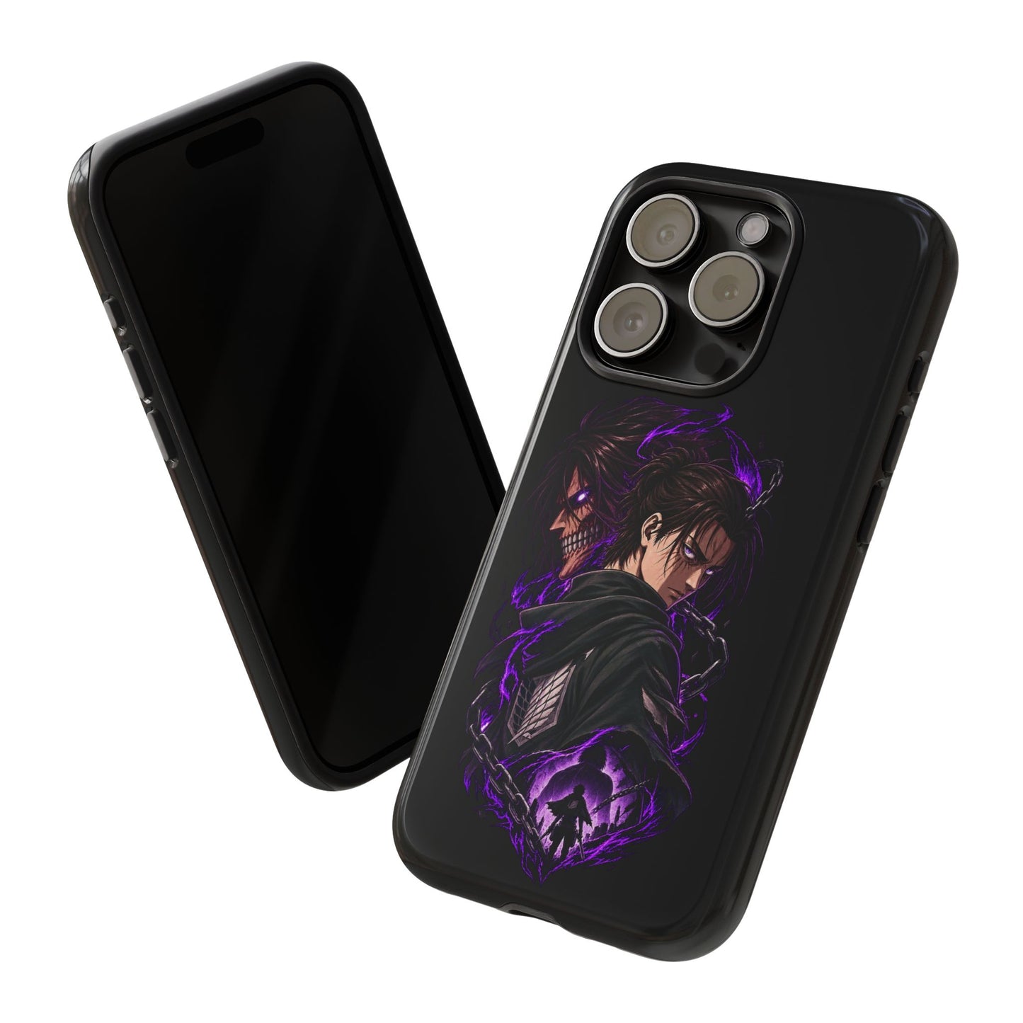 Anime Eren Yeager Dark Purple Aura Phone Case
