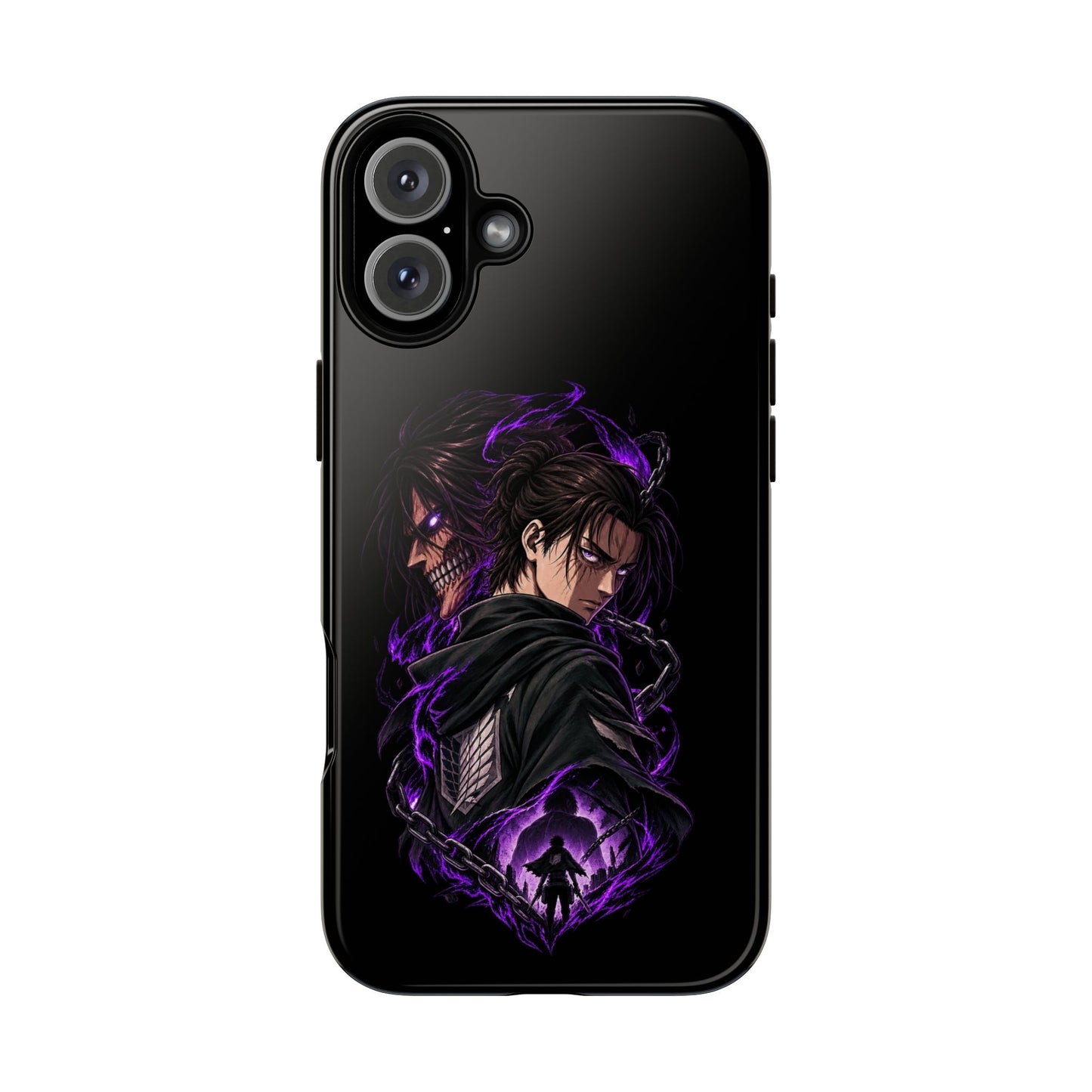 Anime Eren Yeager Dark Purple Aura Phone Case