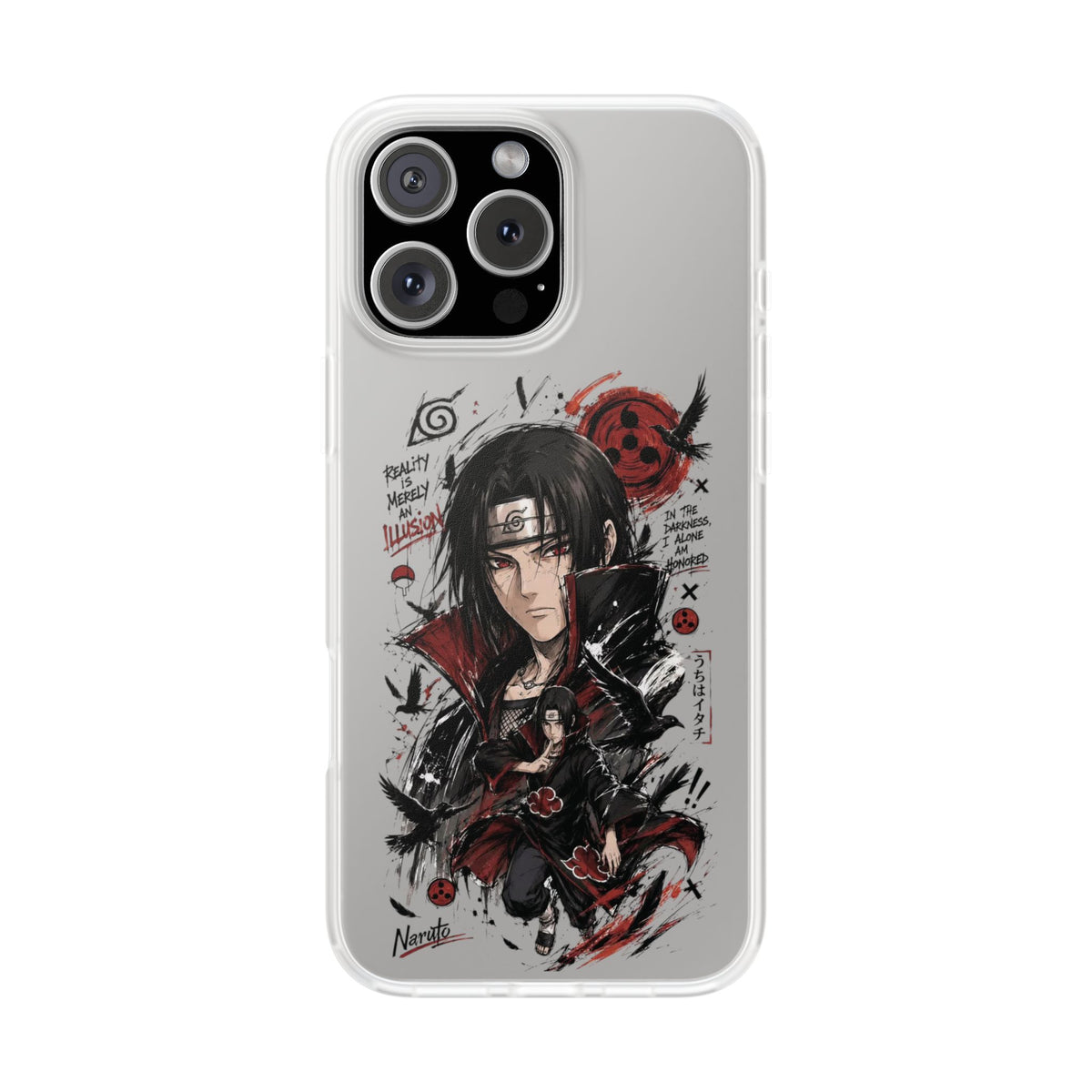 Itachi Uchiha Anime Phone Case - Naruto Akatsuki Art Flexible iPhone Cover