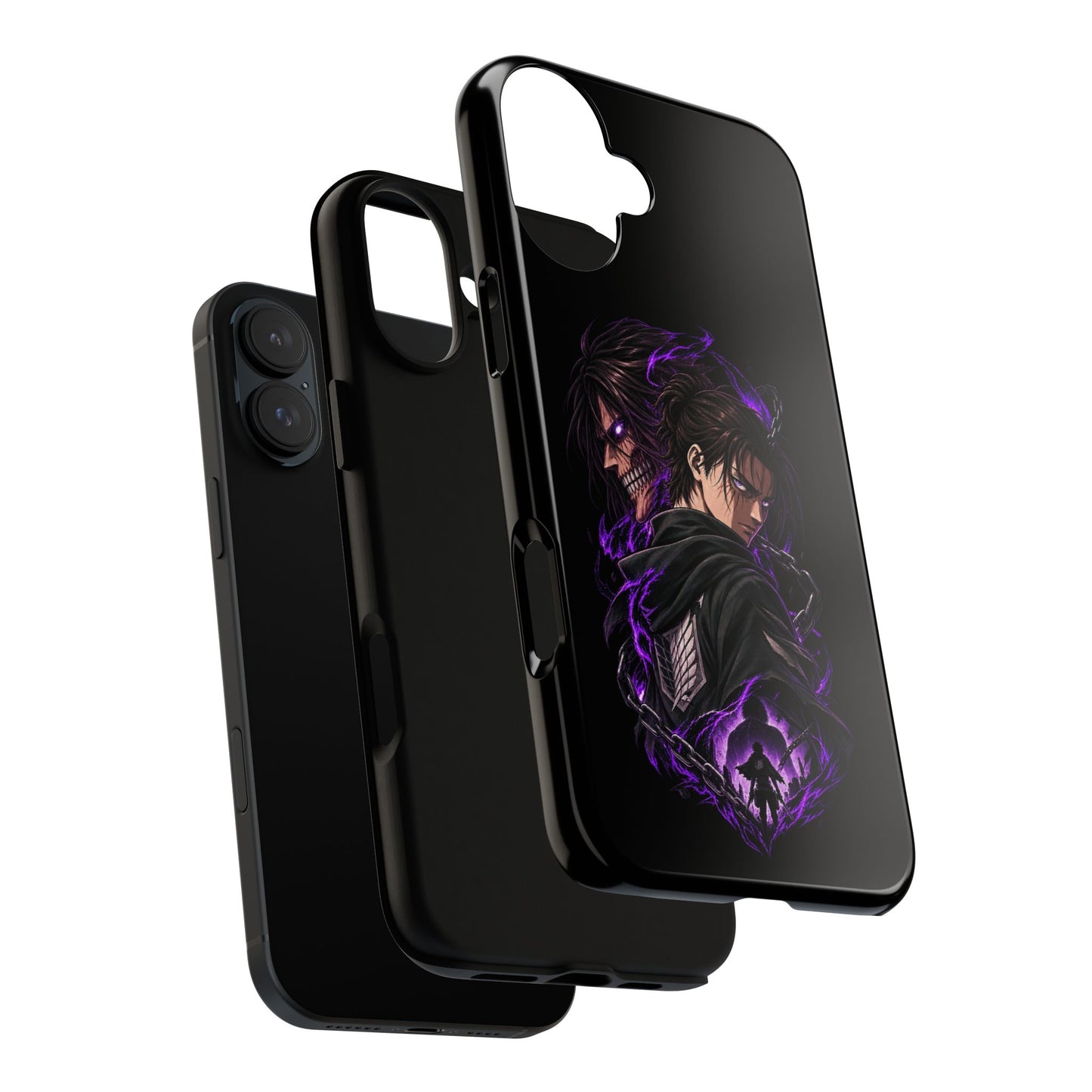 Anime Eren Yeager Dark Purple Aura Phone Case
