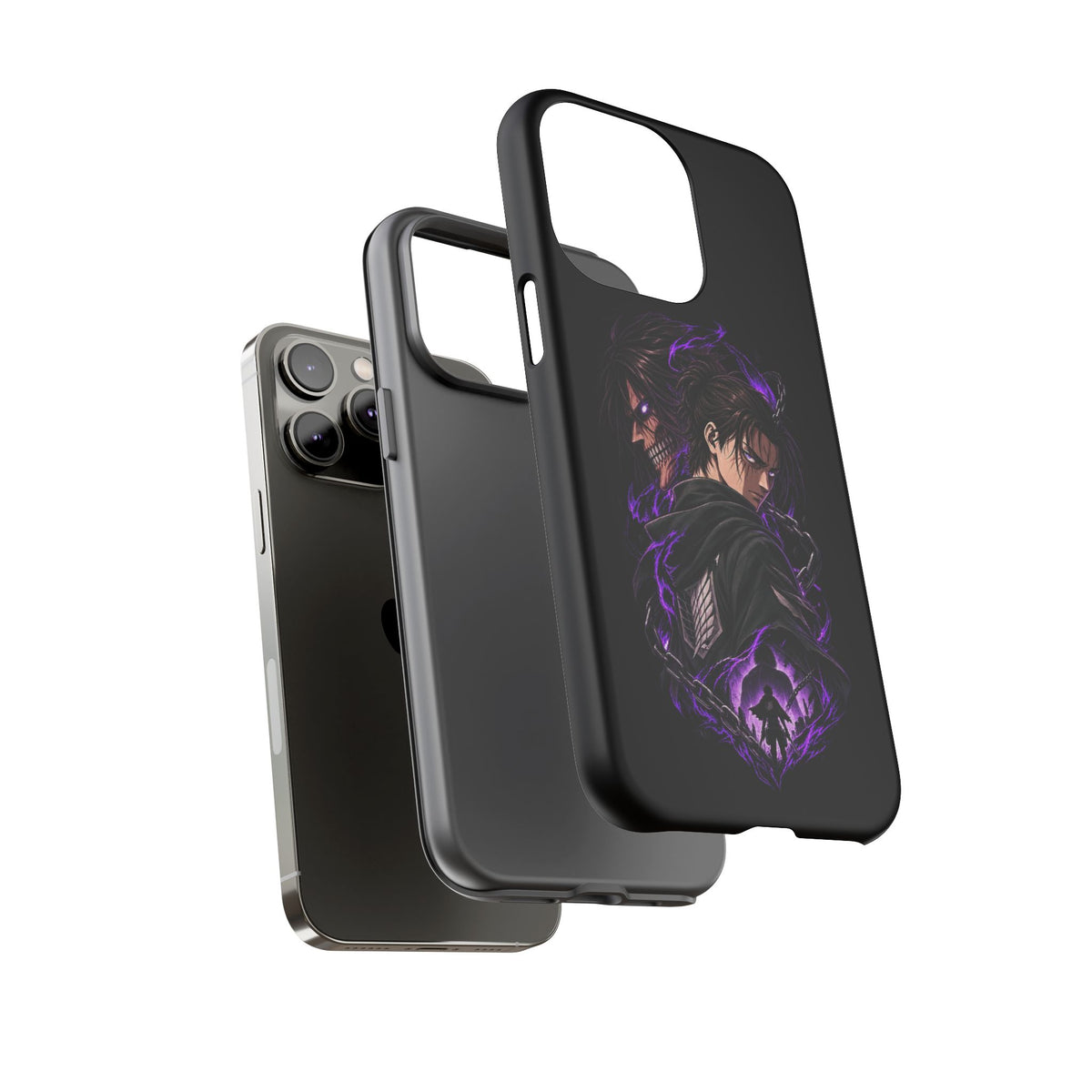 Anime Eren Yeager Dark Purple Aura Phone Case