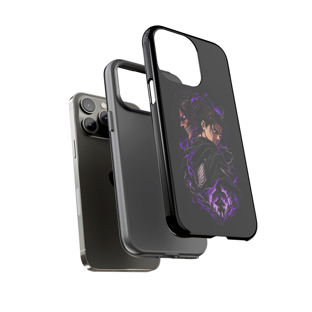 Anime Eren Yeager Dark Purple Aura Phone Case
