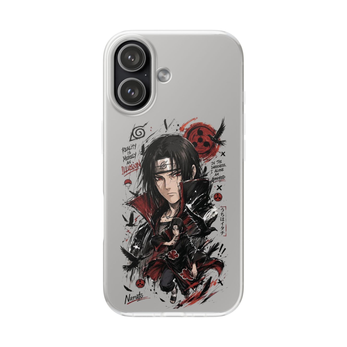 Itachi Uchiha Anime Phone Case - Naruto Akatsuki Art Flexible iPhone Cover