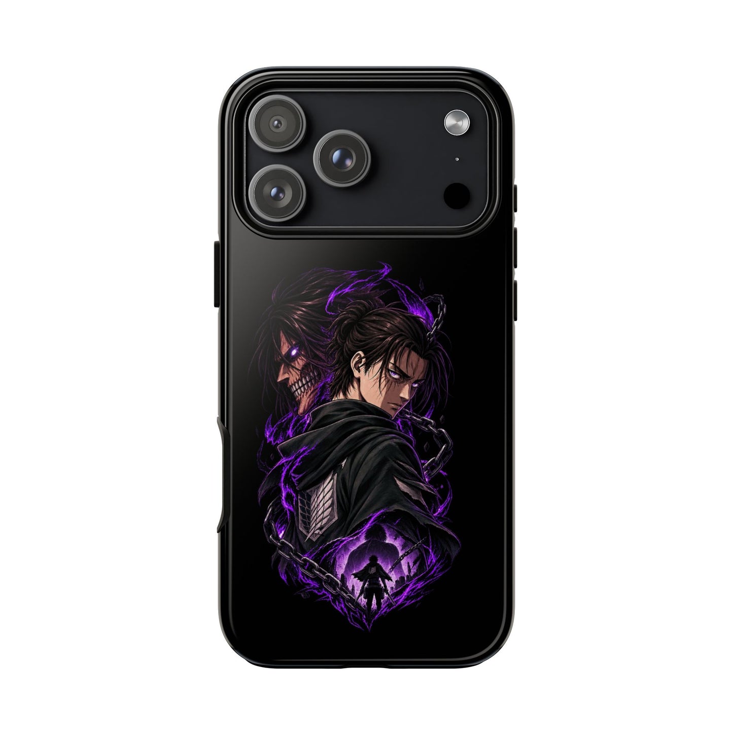 Anime Eren Yeager Dark Purple Aura Phone Case