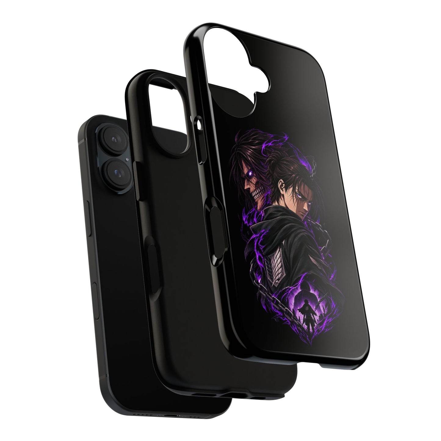 Anime Eren Yeager Dark Purple Aura Phone Case