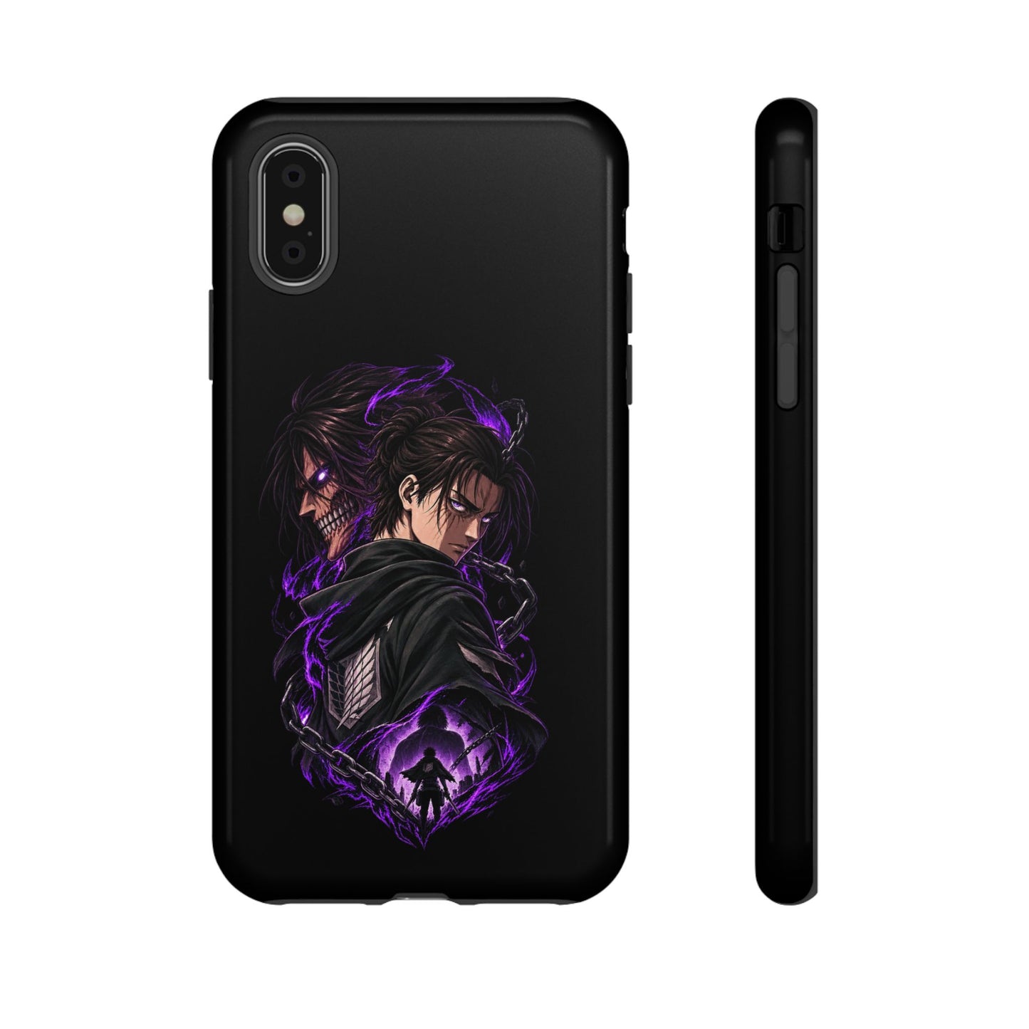 Anime Eren Yeager Dark Purple Aura Phone Case