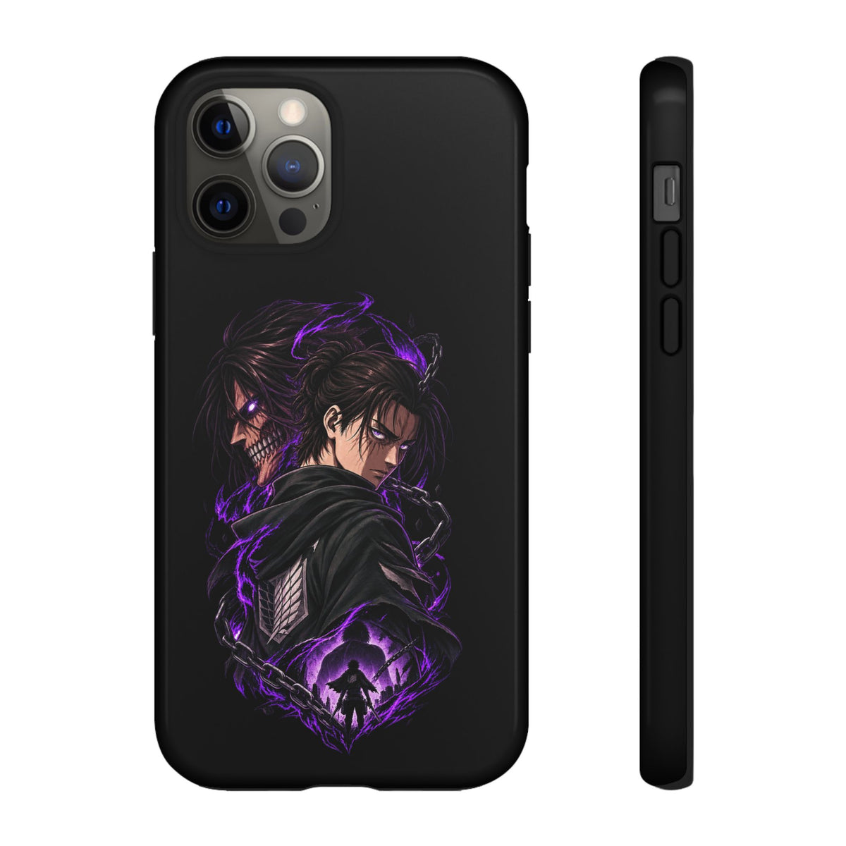 Anime Eren Yeager Dark Purple Aura Phone Case