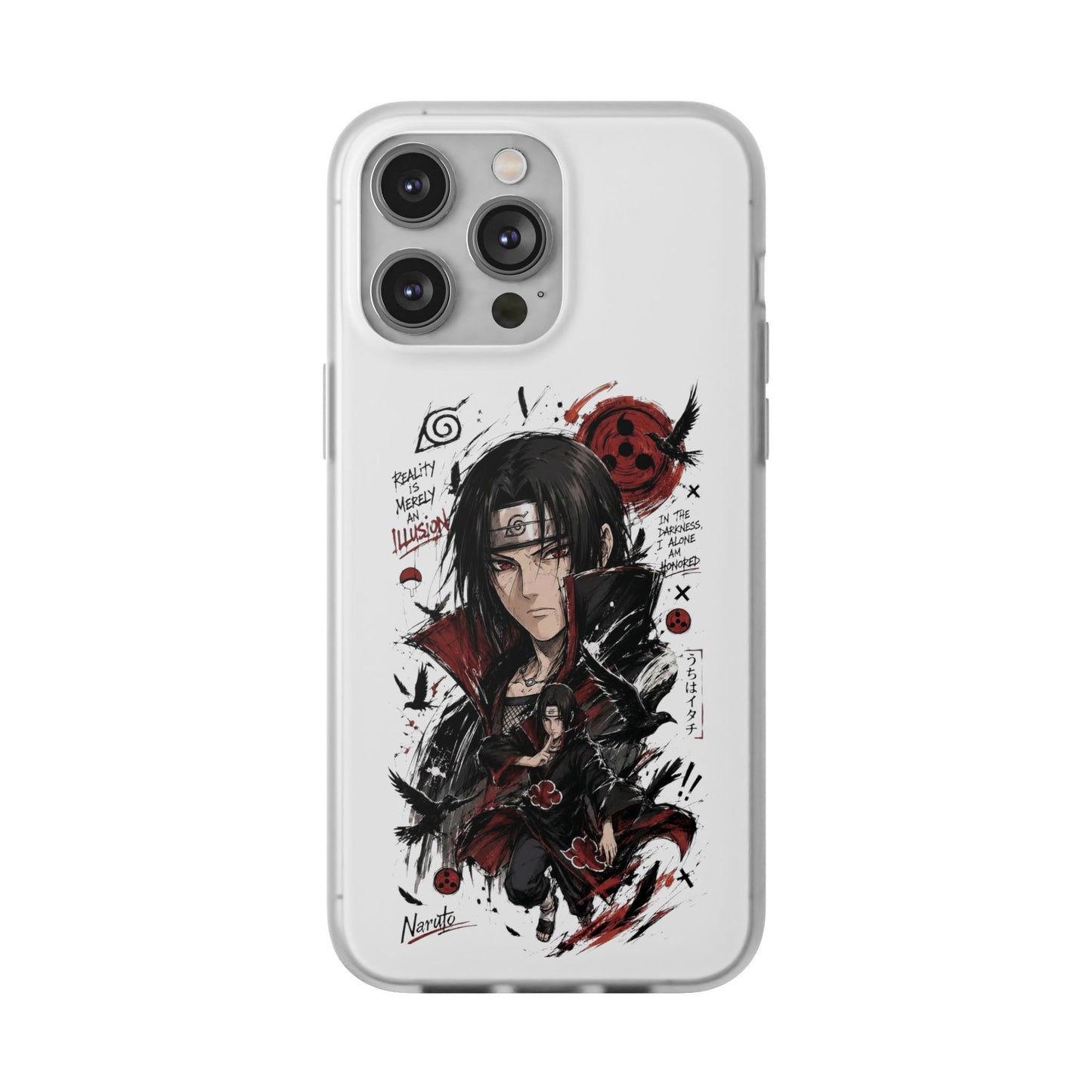 Itachi Uchiha Anime Phone Case - Naruto Akatsuki Art Flexible iPhone Cover
