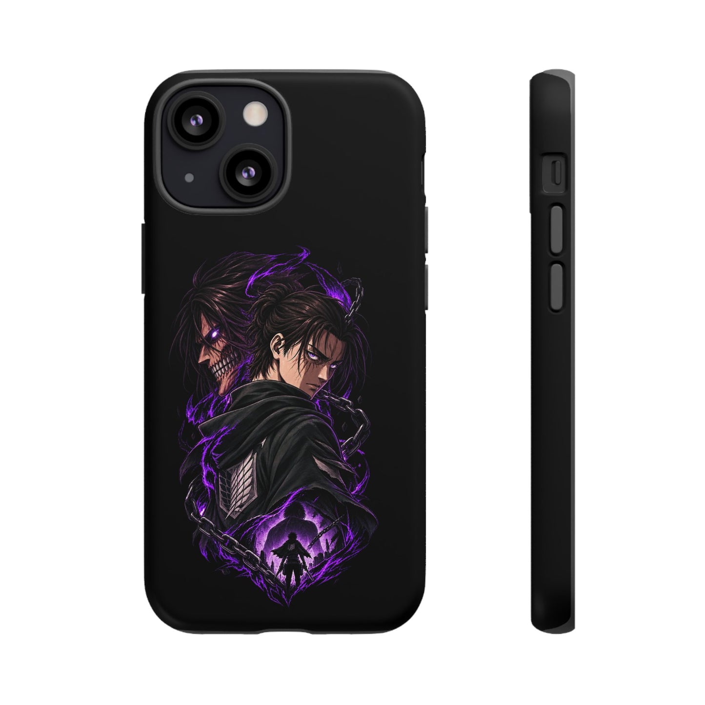 Anime Eren Yeager Dark Purple Aura Phone Case