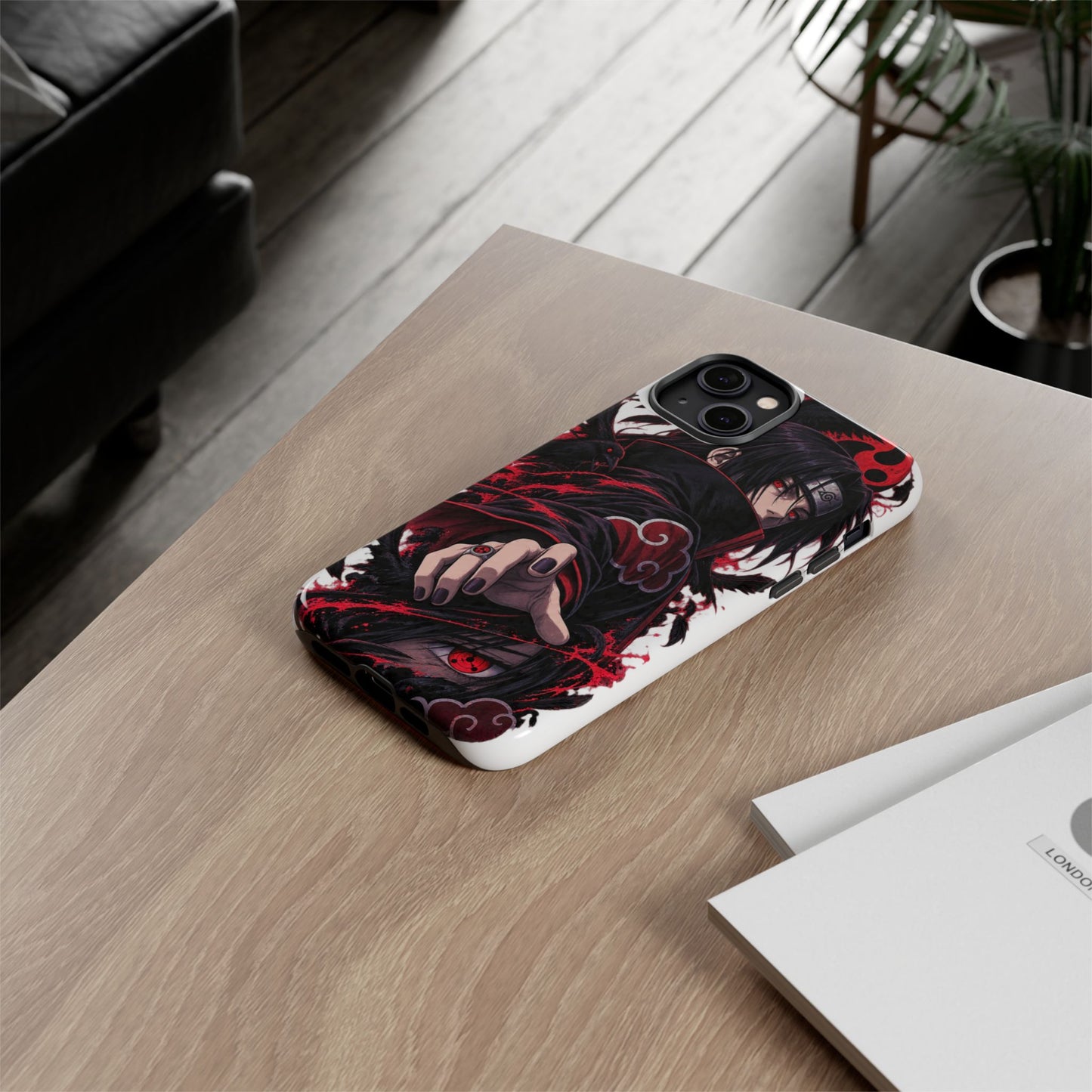 Itachi Uchiha Anime Phone Case — Akatsuki Sharingan Tough Case