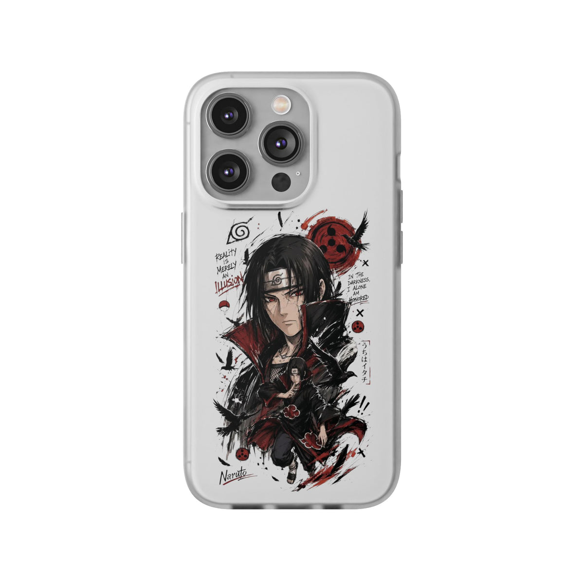 Itachi Uchiha Anime Phone Case - Naruto Akatsuki Art Flexible iPhone Cover