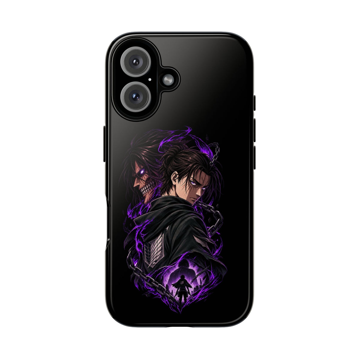 Anime Eren Yeager Dark Purple Aura Phone Case