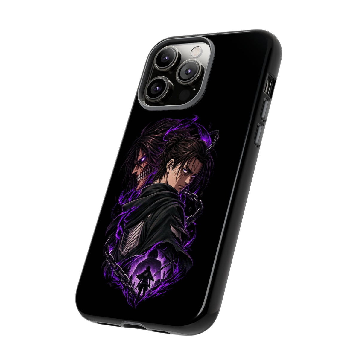 Anime Eren Yeager Dark Purple Aura Phone Case