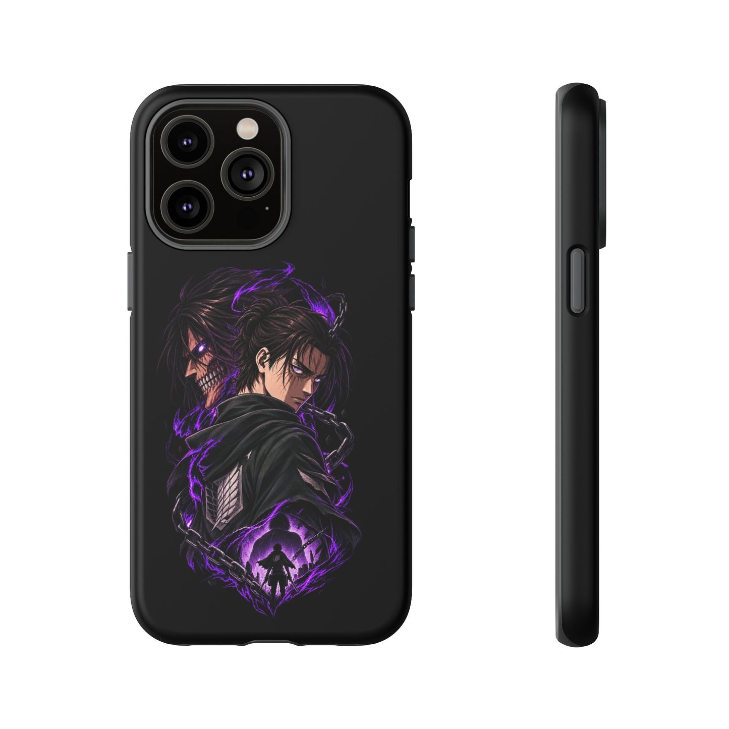 Anime Eren Yeager Dark Purple Aura Phone Case