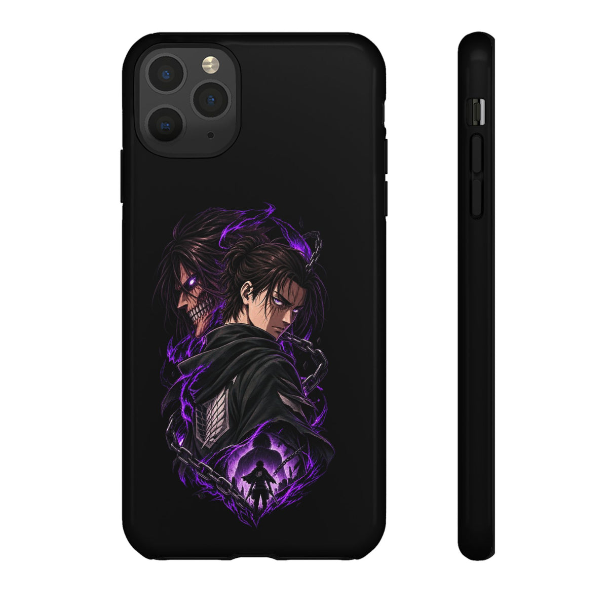 Anime Eren Yeager Dark Purple Aura Phone Case